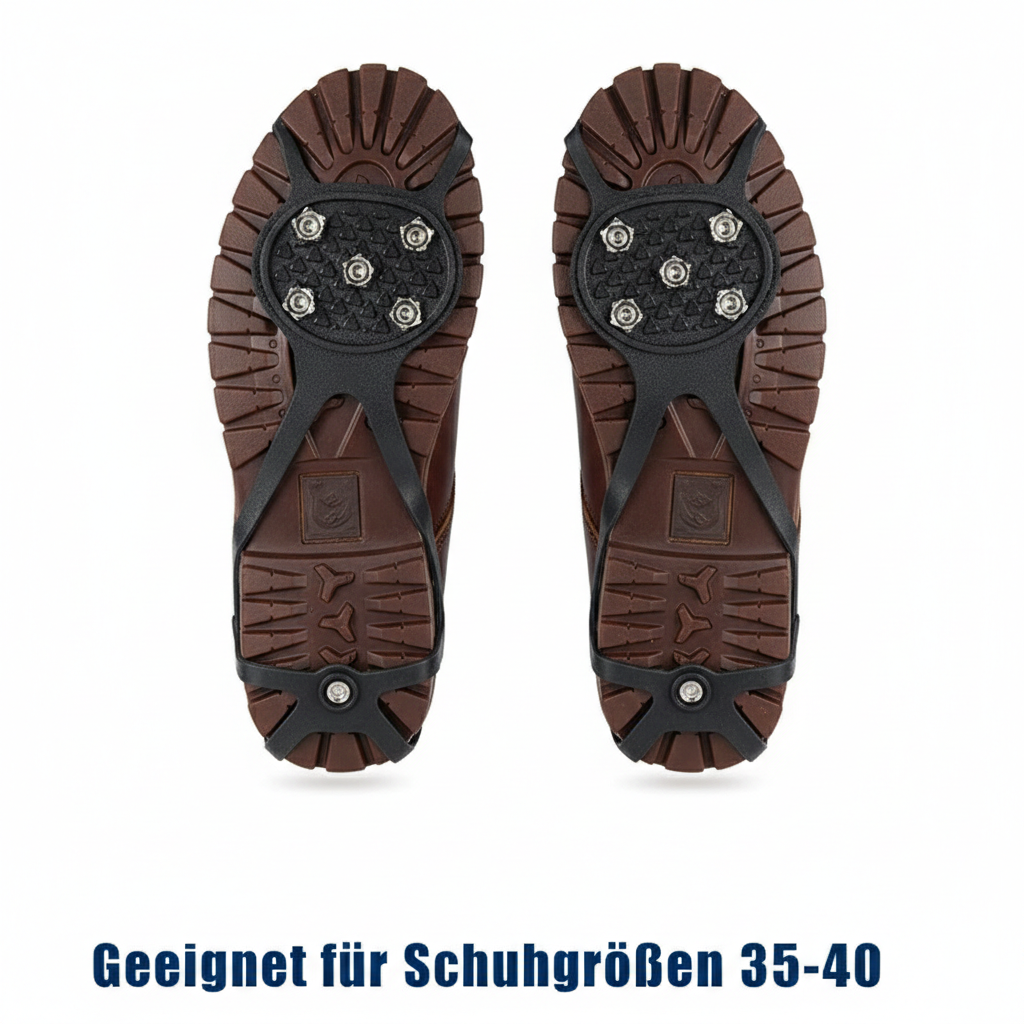 Anti-Rutsch Schuhüberzüge mit 5 Stahlzähnen – Winter Eiskrallen Größe 35–40