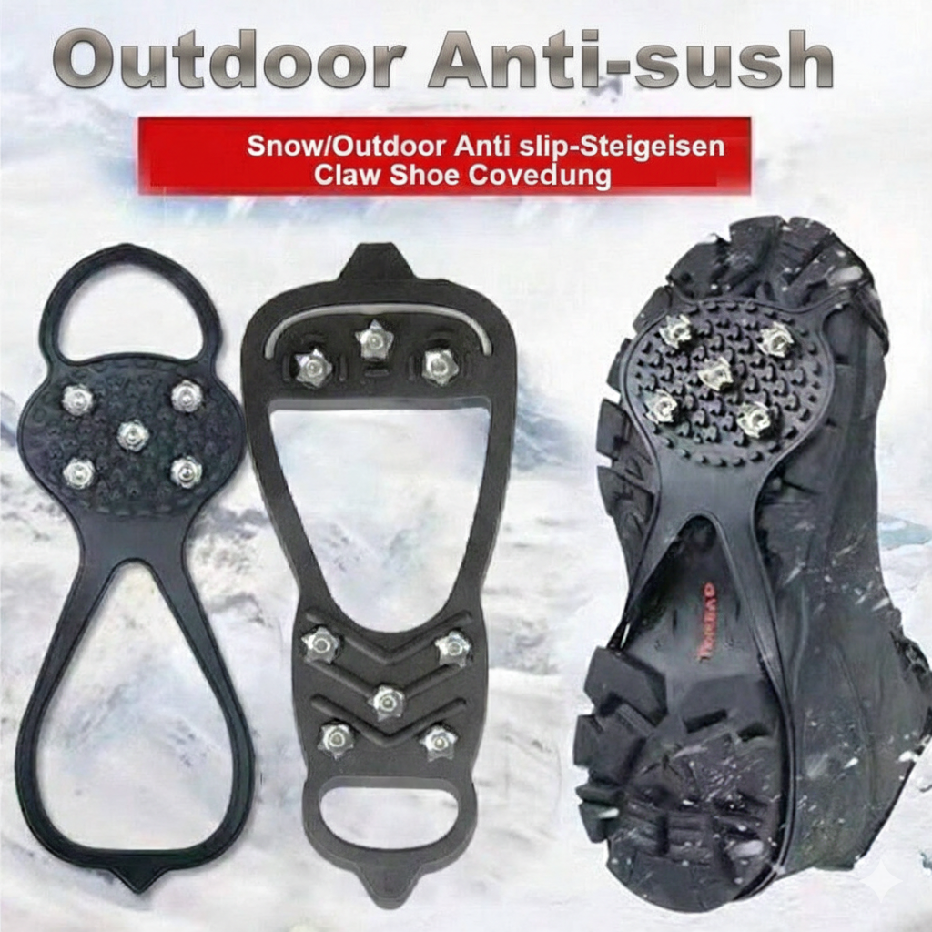 Anti Rutsch Schuhüberzüge Spikes 5/8 Zähne Winter Schnee Mehrere Größen