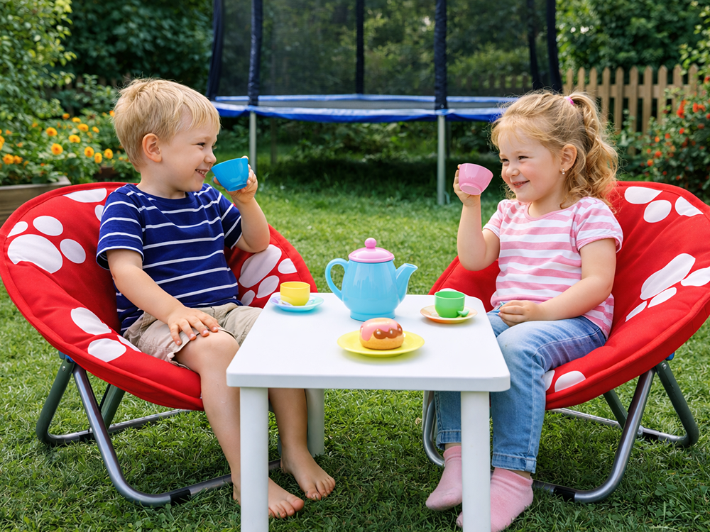 Kinder Moon Chair faltbar Campingstuhl Gartenstuhl Kinderstuhl Rot