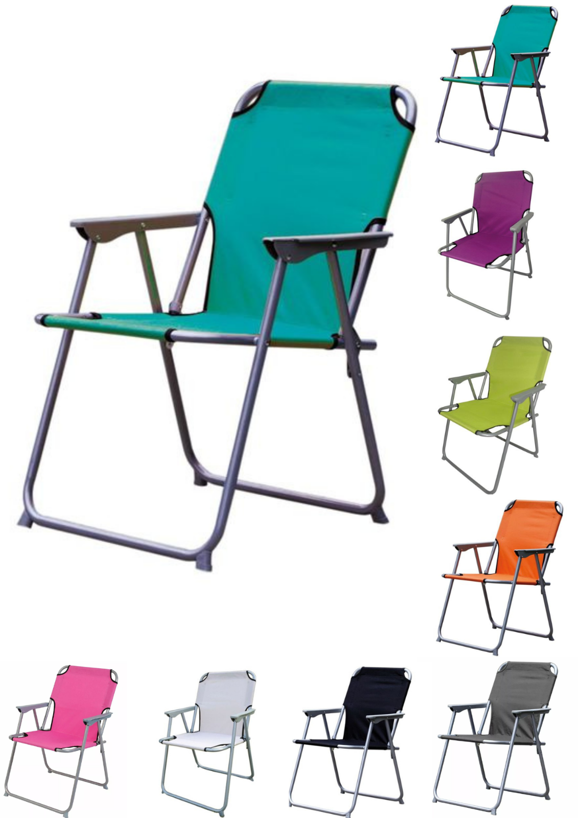 Faltbarer Klappstuhl Campingstuhl aus Oxford Stoff – Garten, Festival und Strandstuhl