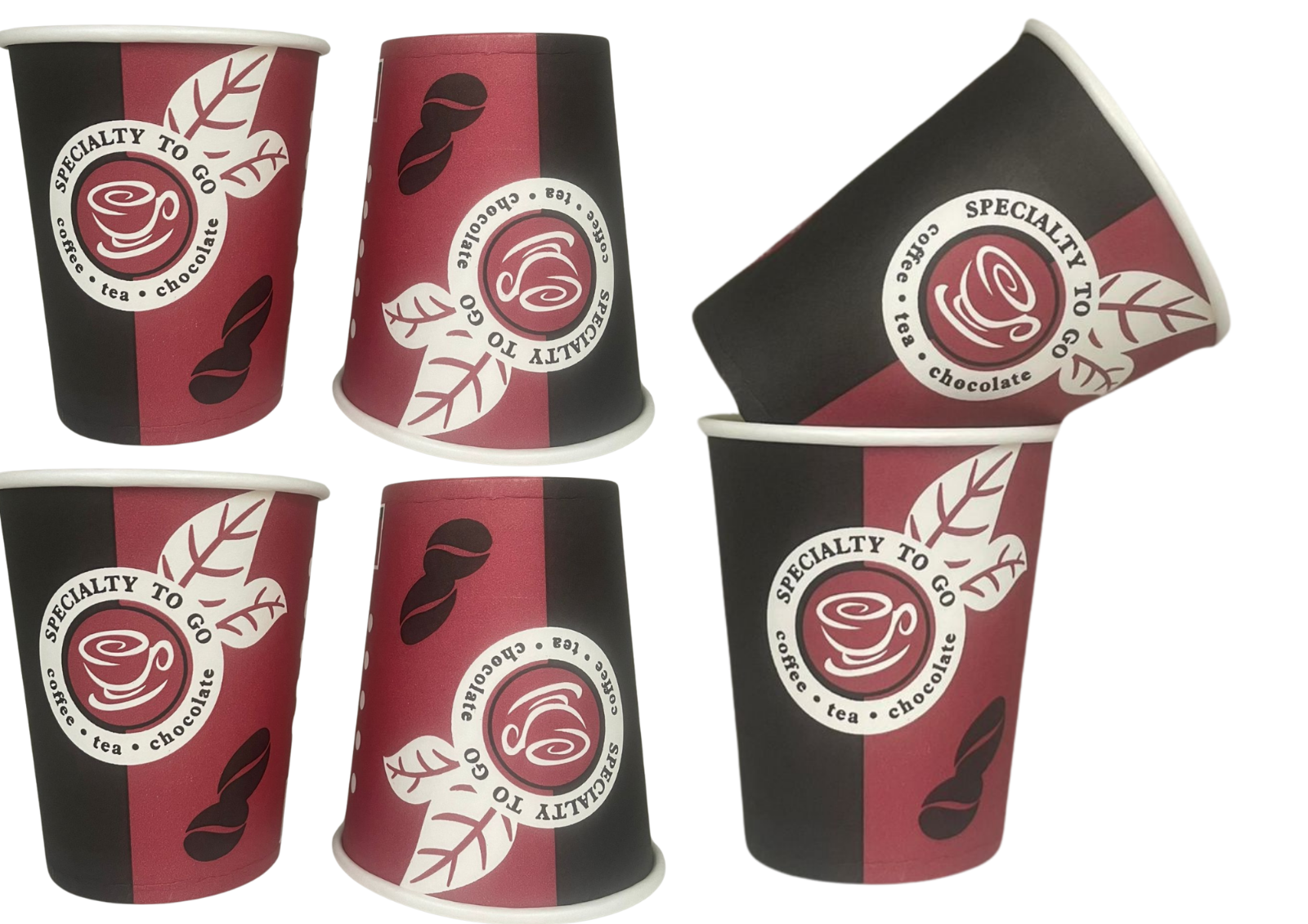 50 Pappbecher 200 ml 8oz – Einweg Kaffee To Go Becher für Büro Events