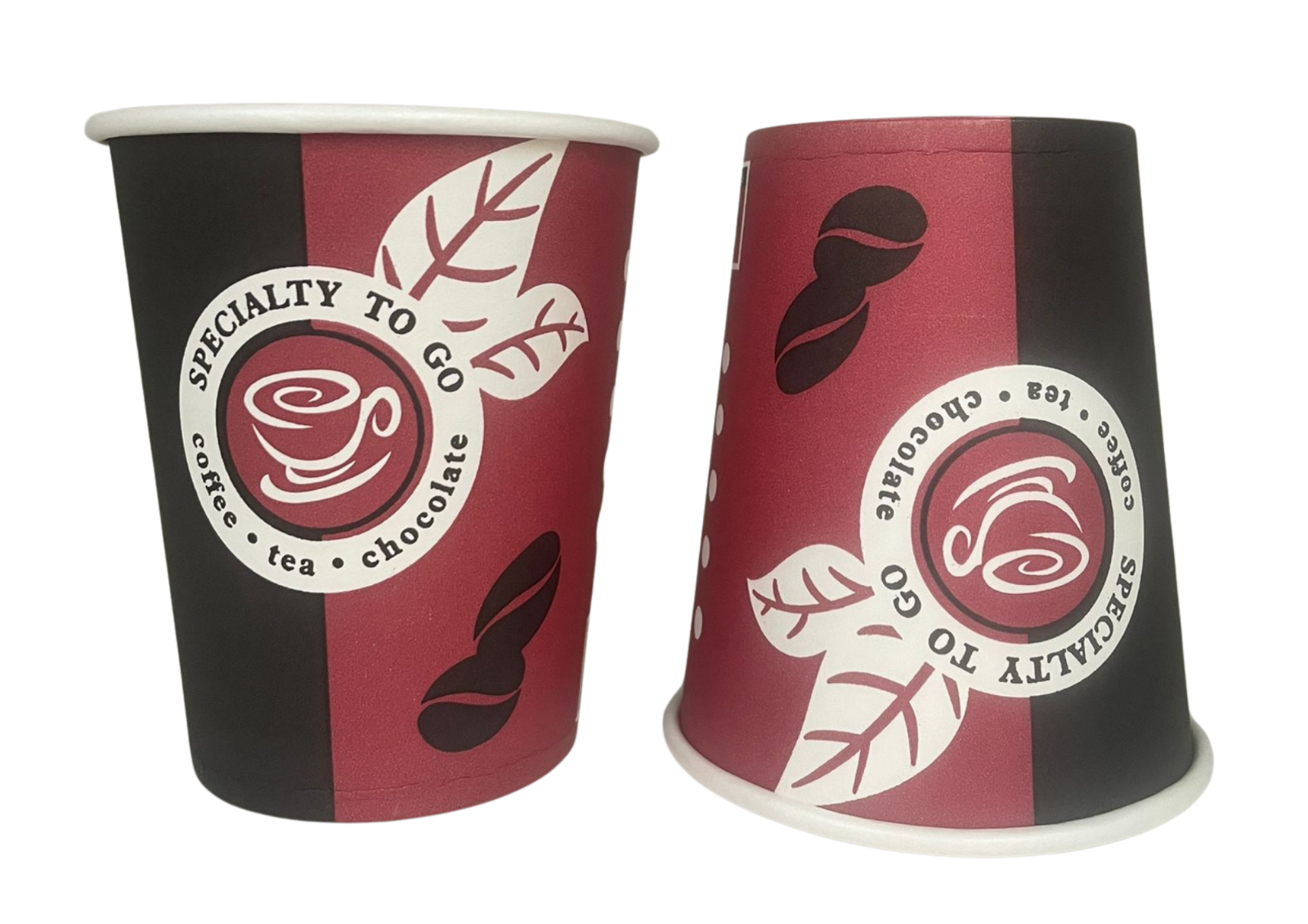 50 Pappbecher 200 ml 8oz – Einweg Kaffee To Go Becher für Büro Events