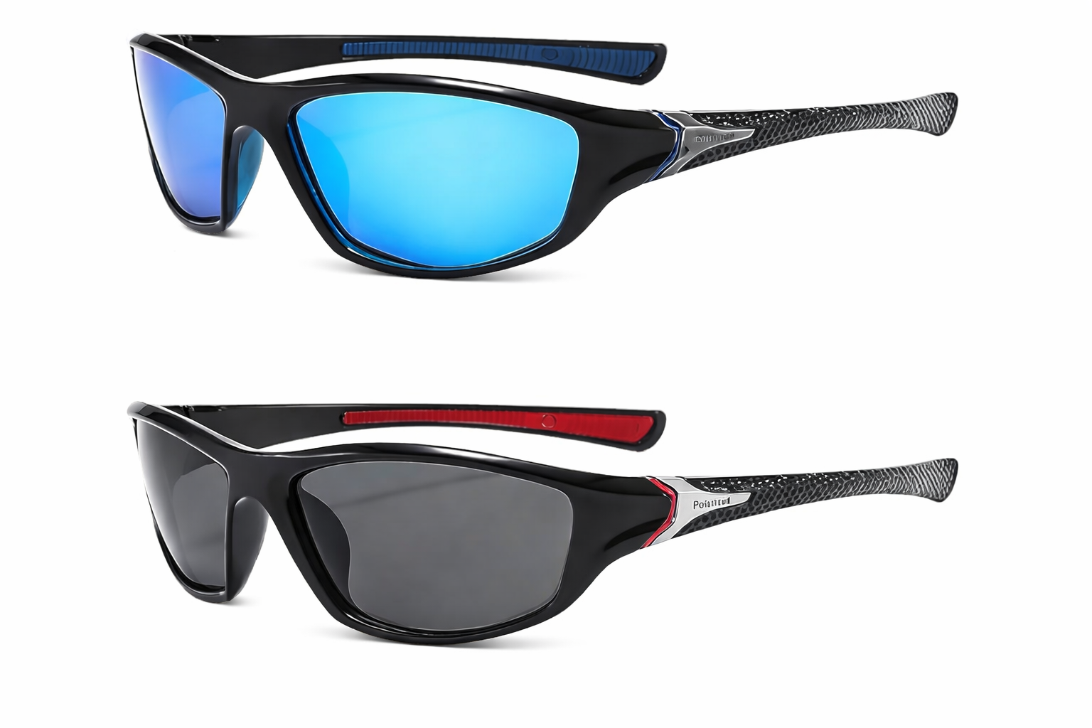 2er Set Sport Sonnenbrille Polarisiert UV400 Herren Fahrrad Laufbrille Outdoor