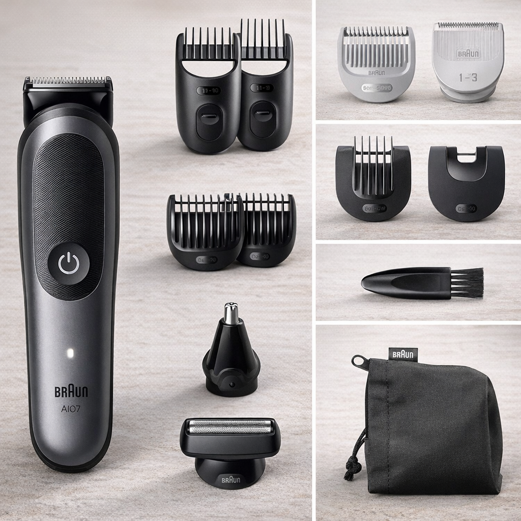 Braun Series 7 All-in-One Trimmer 12in1 Bart Haarschneider Wasserdicht Set
