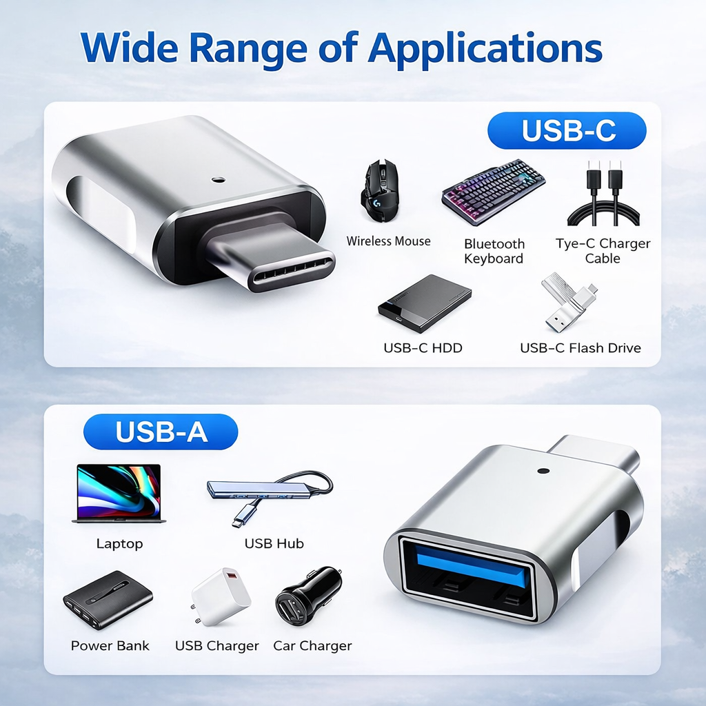 USB-C auf USB OTG Adapter für iPhone 15 16 MacBook iPad Galaxy USB Adapter 1 PC