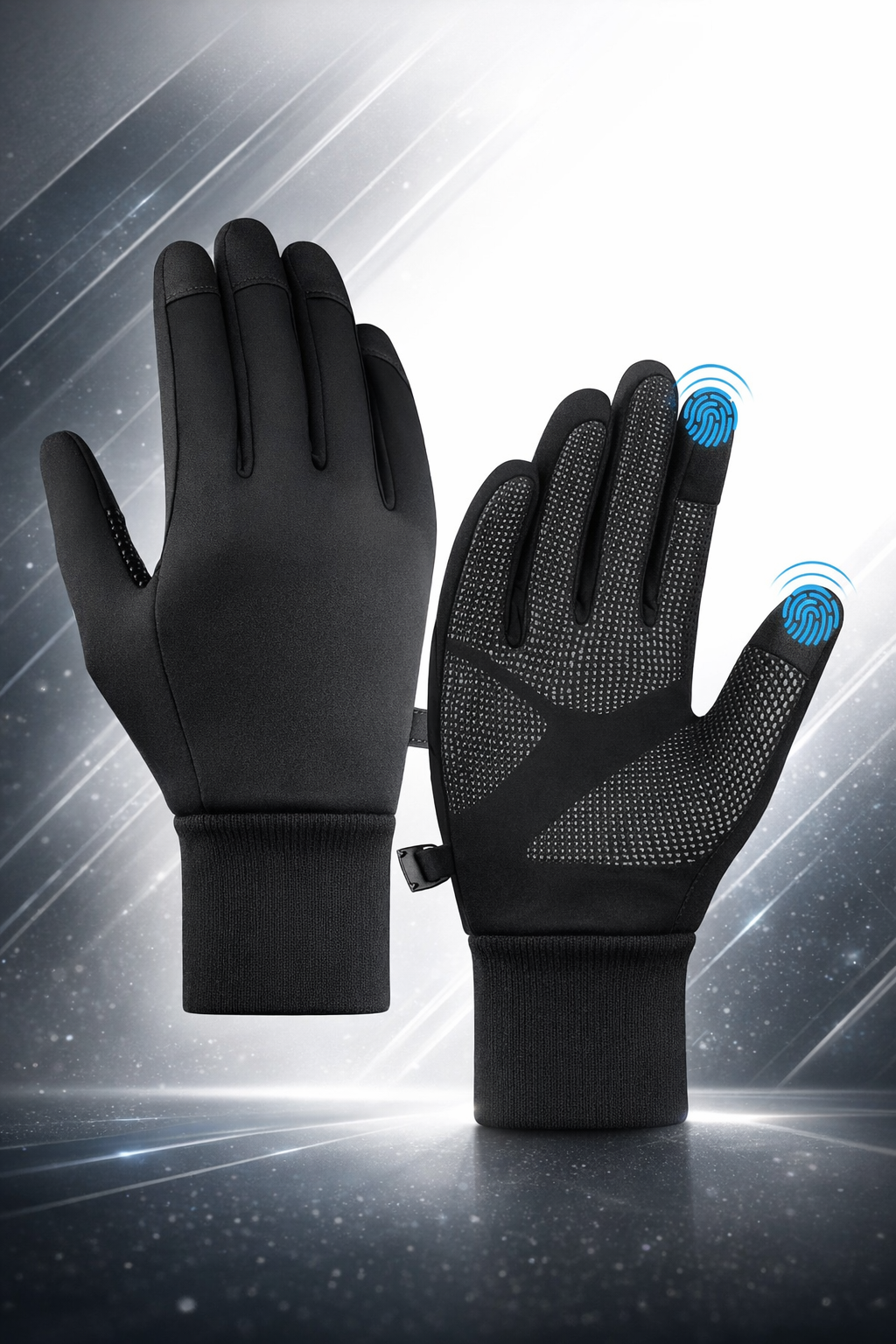 Winter Fahrradhandschuhe Touchscreen Thermo Winddicht Wasserabweisend Größe L