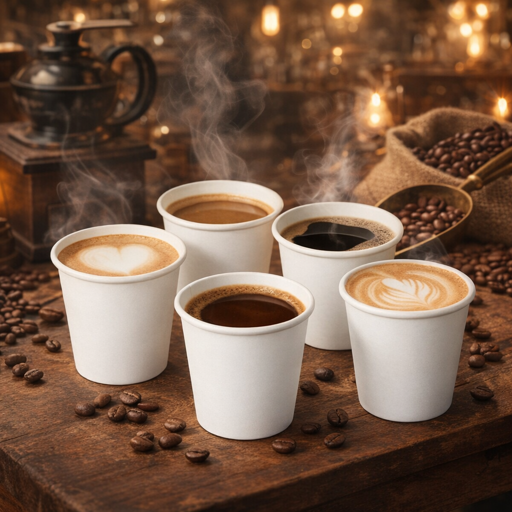 30ml Mini Pappbecher Shotbecher Weiß Einweg 1000 / 50 Stück