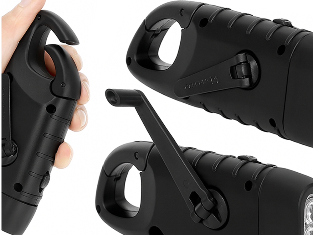 Dynamo Taschenlampe Solar LED Handkurbel Outdoor Notfall