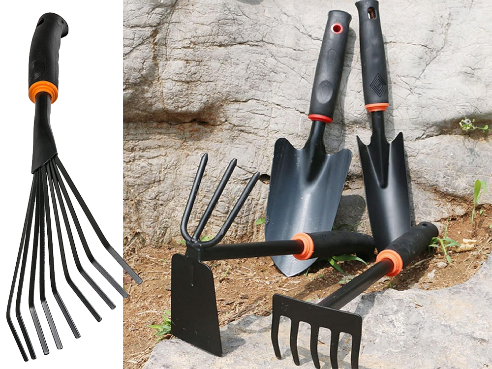 Gartengeräte Set 6tlg Gartenwerkzeug Schaufel Harke Hacke für Gartenarbeit