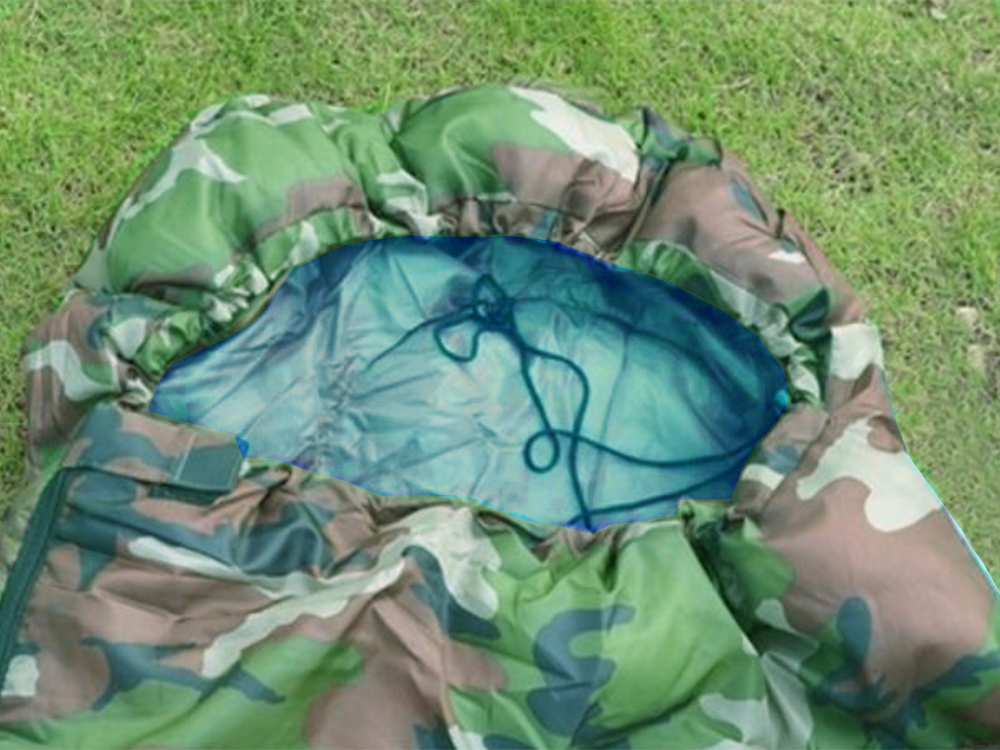 Mumienschlafsack Camping mit Kapuze leicht warm Outdoor Tarnfarbe