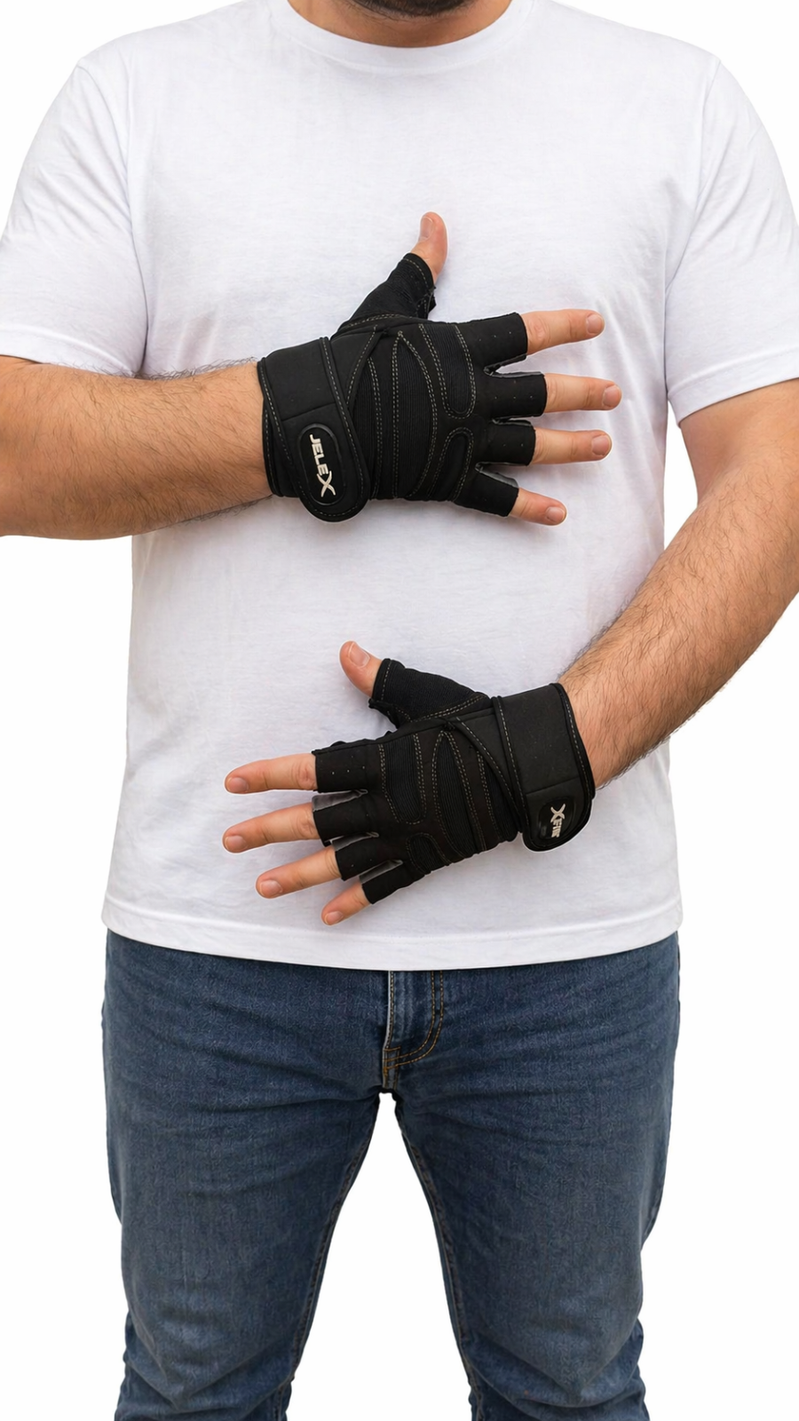 Trainingshandschuhe gepolstert XL Fitness Handschuhe Grip Klett