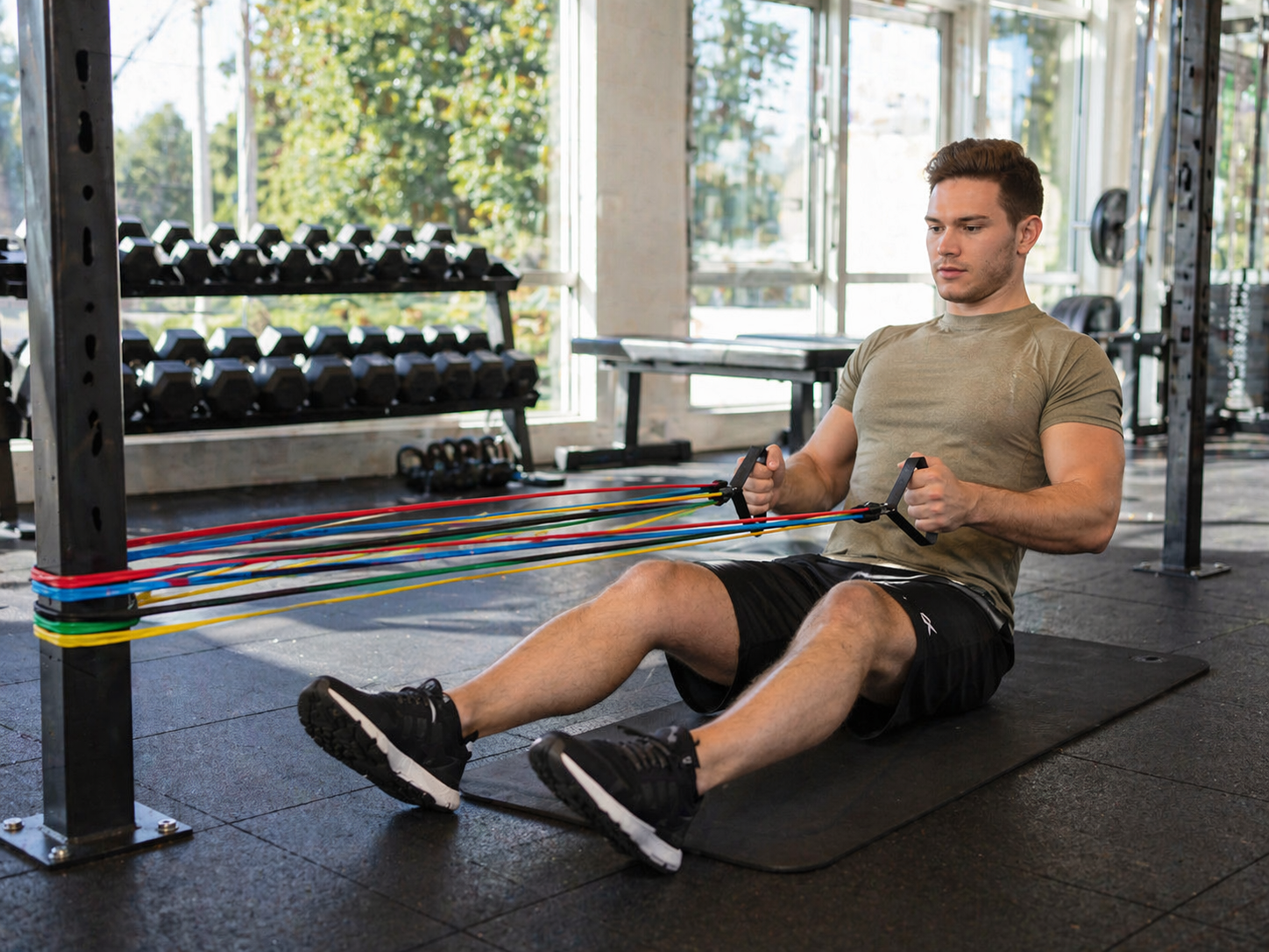 Widerstandsbänder Set 11tlg Fitnessbänder für Training Yoga Krafttraining