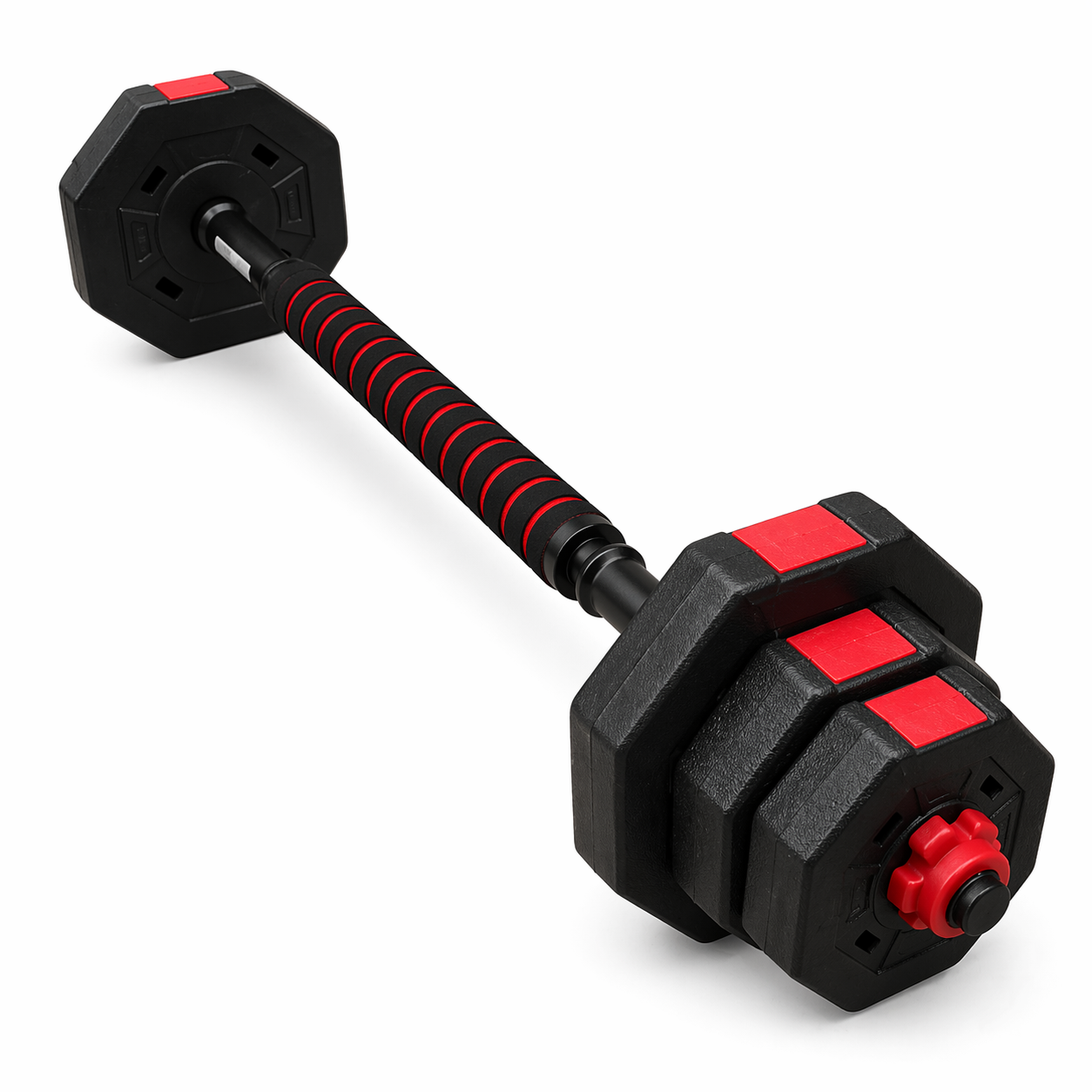 Hantelset 20kg 2in1 Kurz Langhantel Set Fitness Gewichte Training