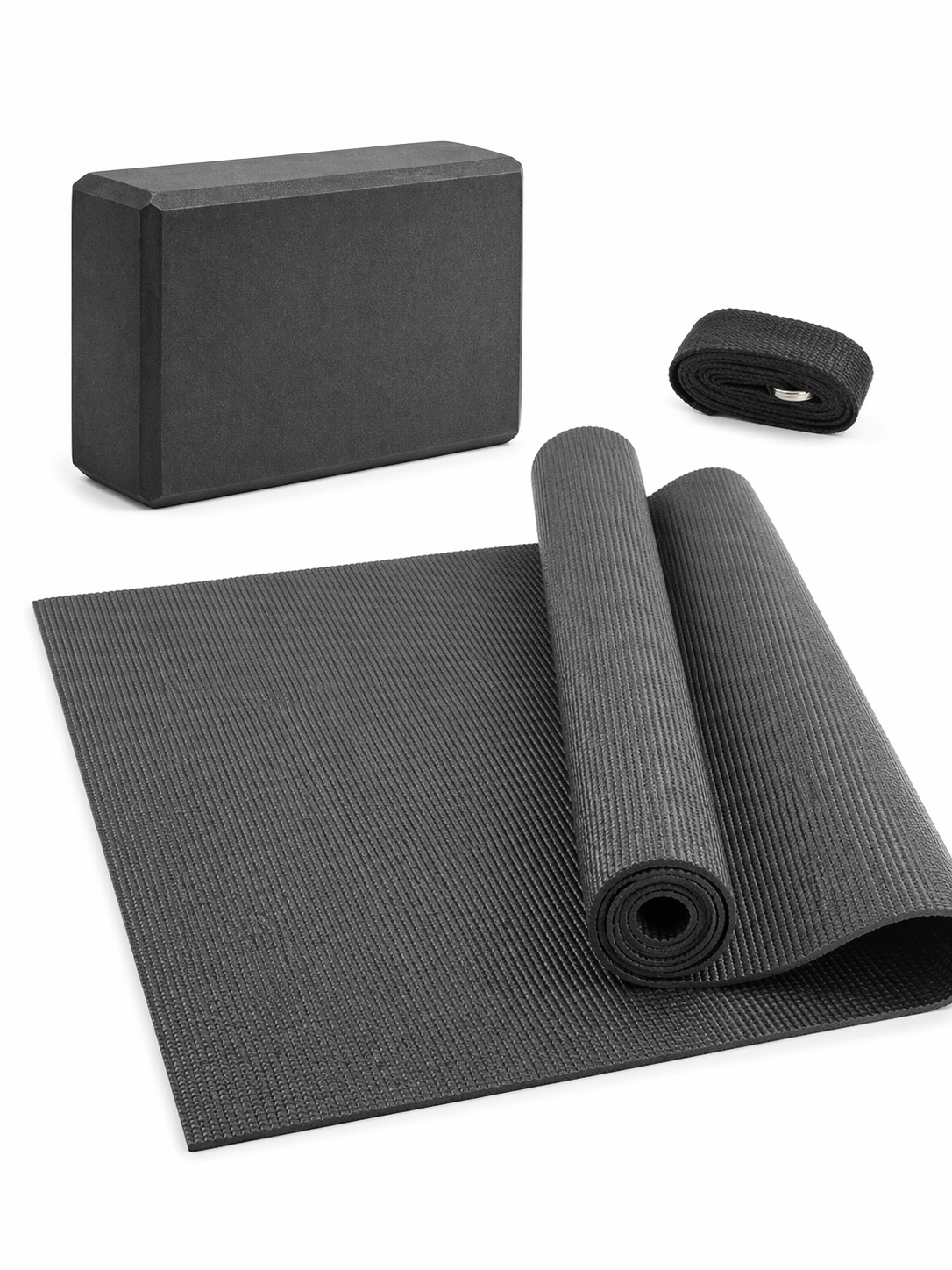 Yoga Set 3tlg Matte Block Gurt rutschfest Fitness Pilates Set