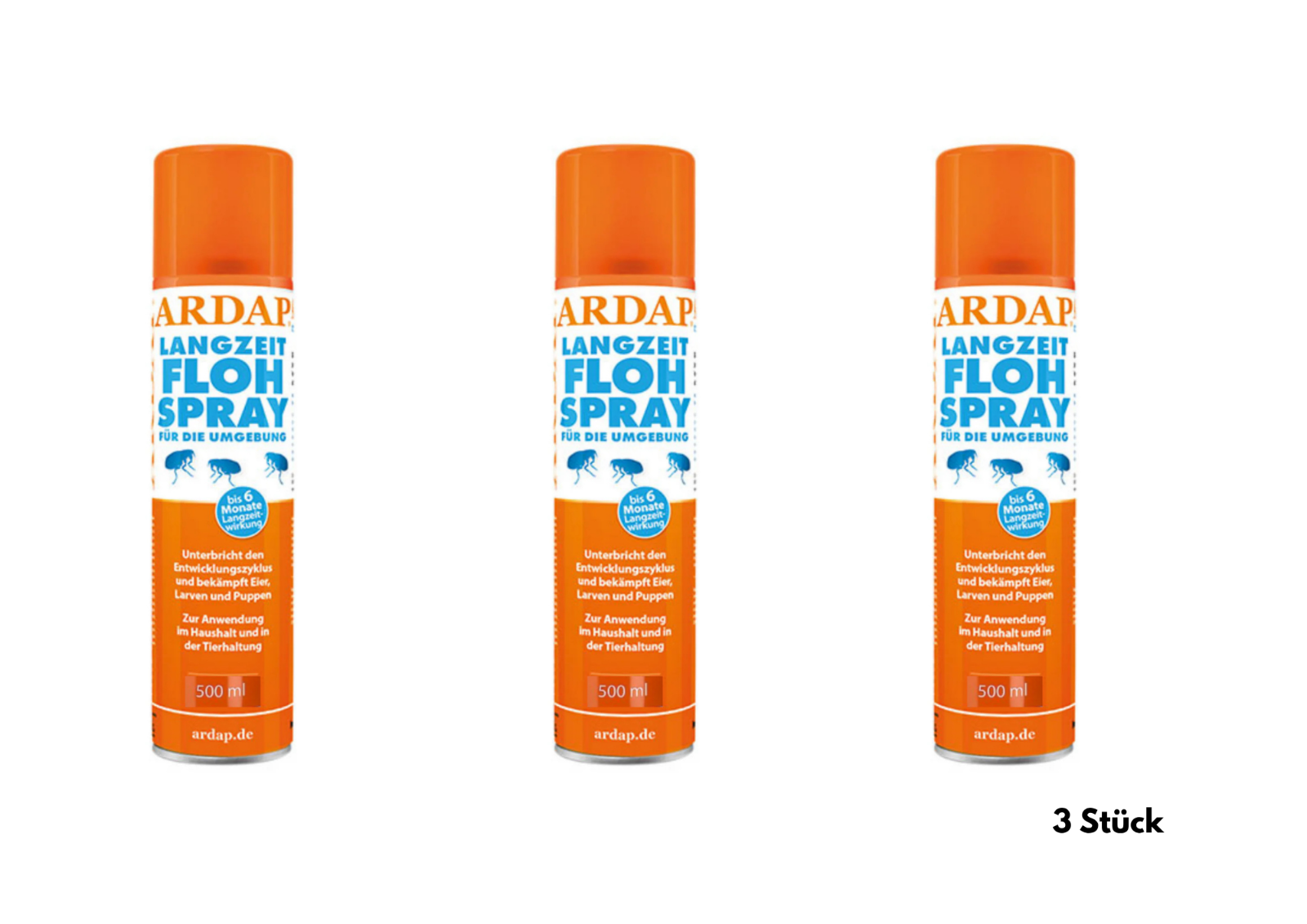 ARDAP Flohspray 500ml Umgebungsspray gegen Flöhe Ungeziefer