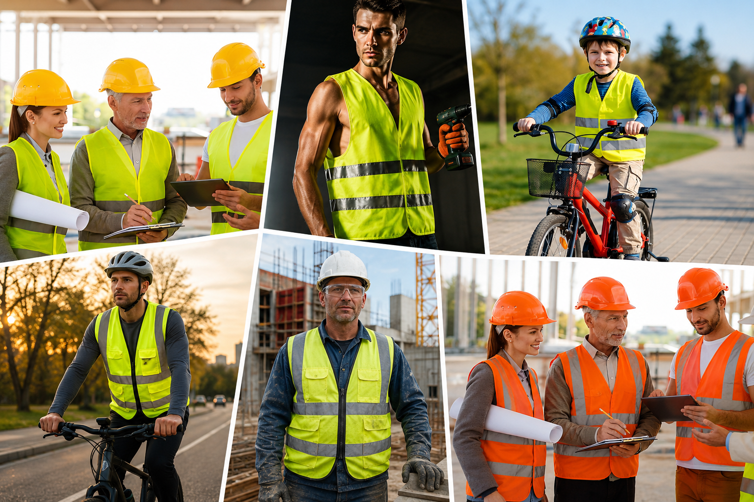 Reflektierende Warnweste Unisex – Sicherheitsweste für Auto, Fahrrad & Arbeit