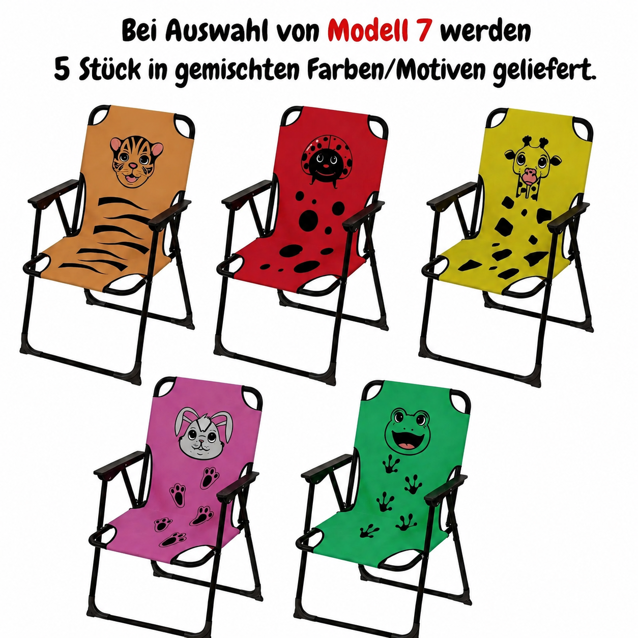 Kinder Campingstuhl Gartenstuhl Kinderklappstuhl  faltbar Motiv wählbar