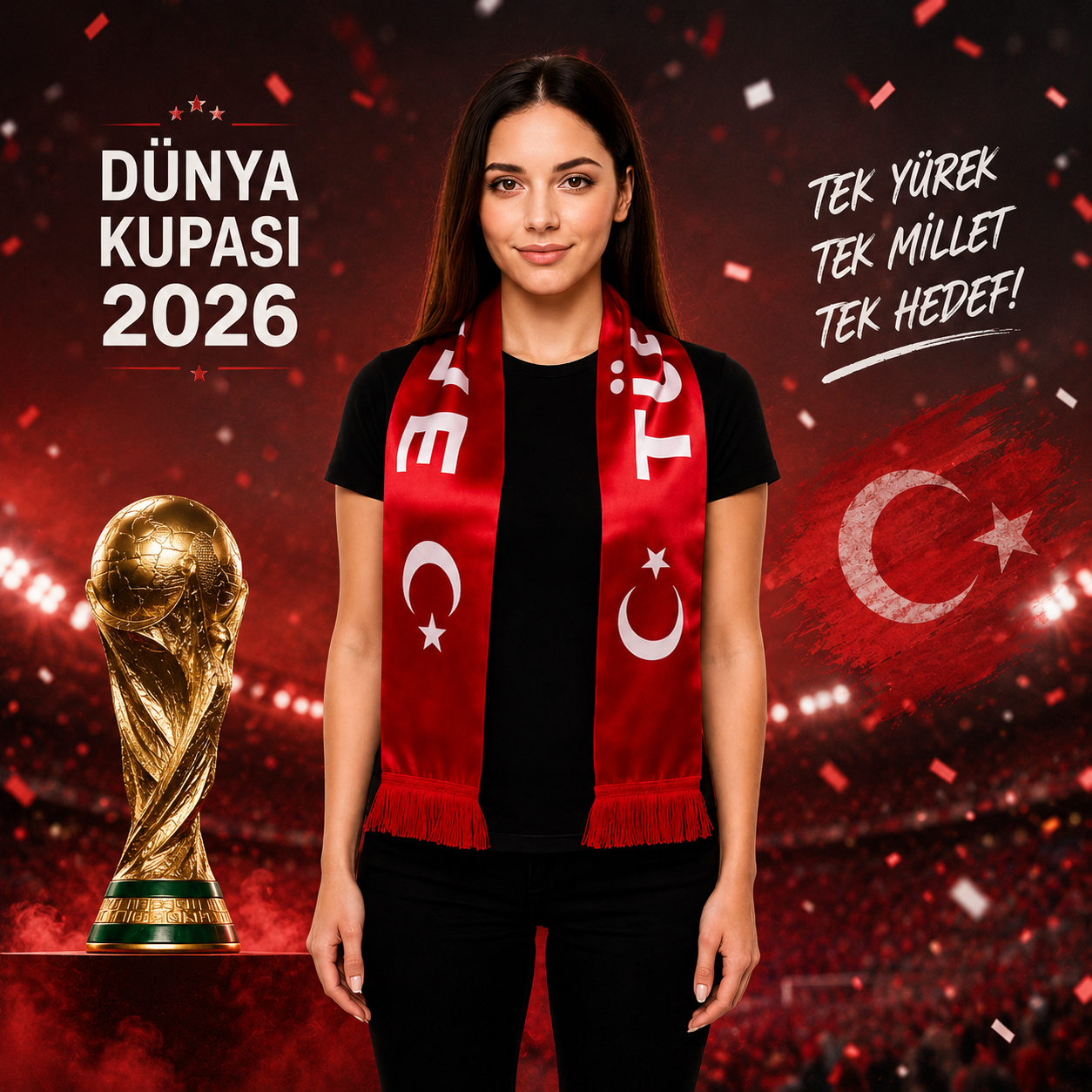Türkei Fanschal Türkische Flagge Fußball Fanartikel Rot Weiß - Schal