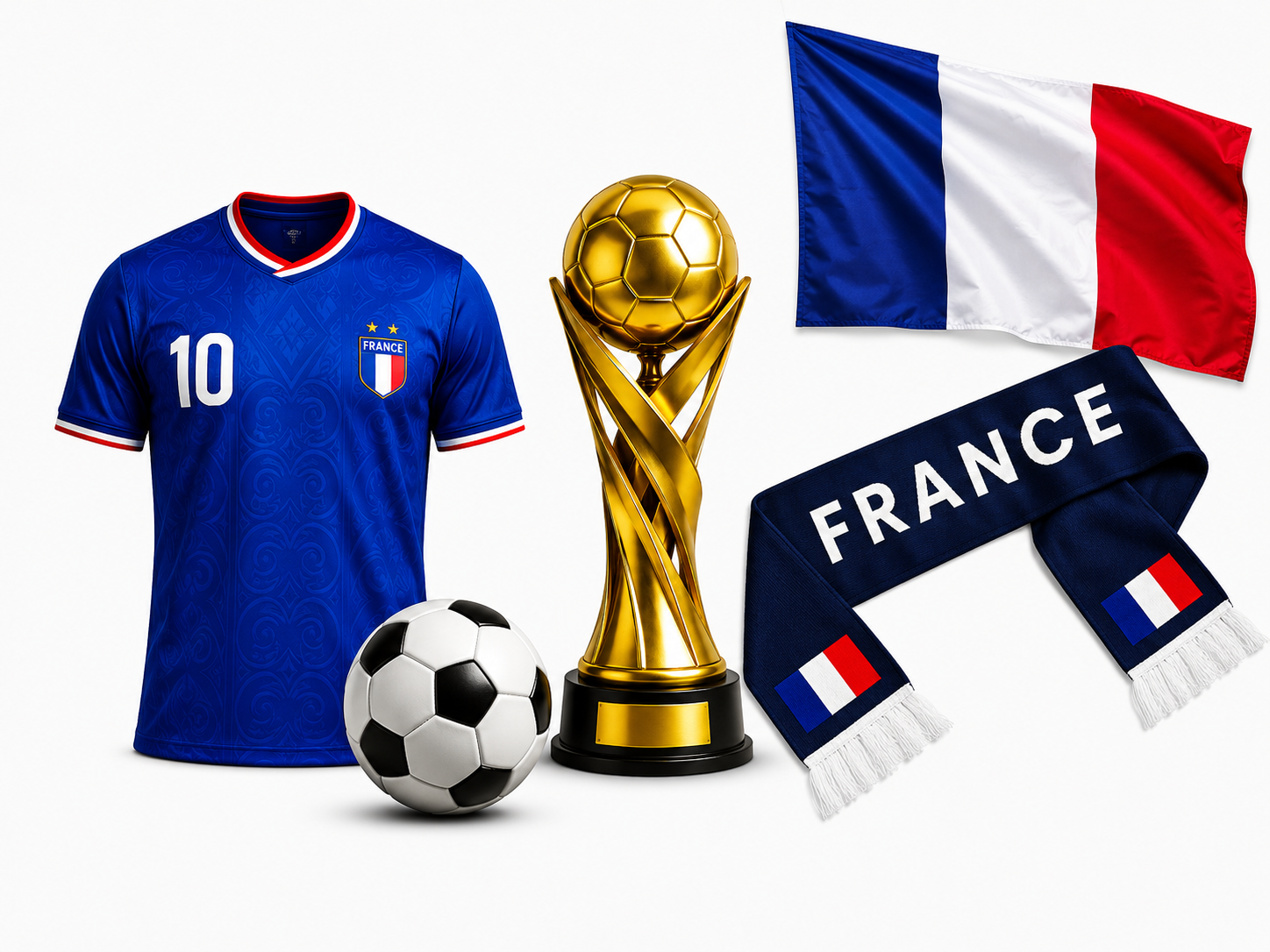 Frankreich Fanartikel WM EM Shirt Schal Flagge Horn Auswahl