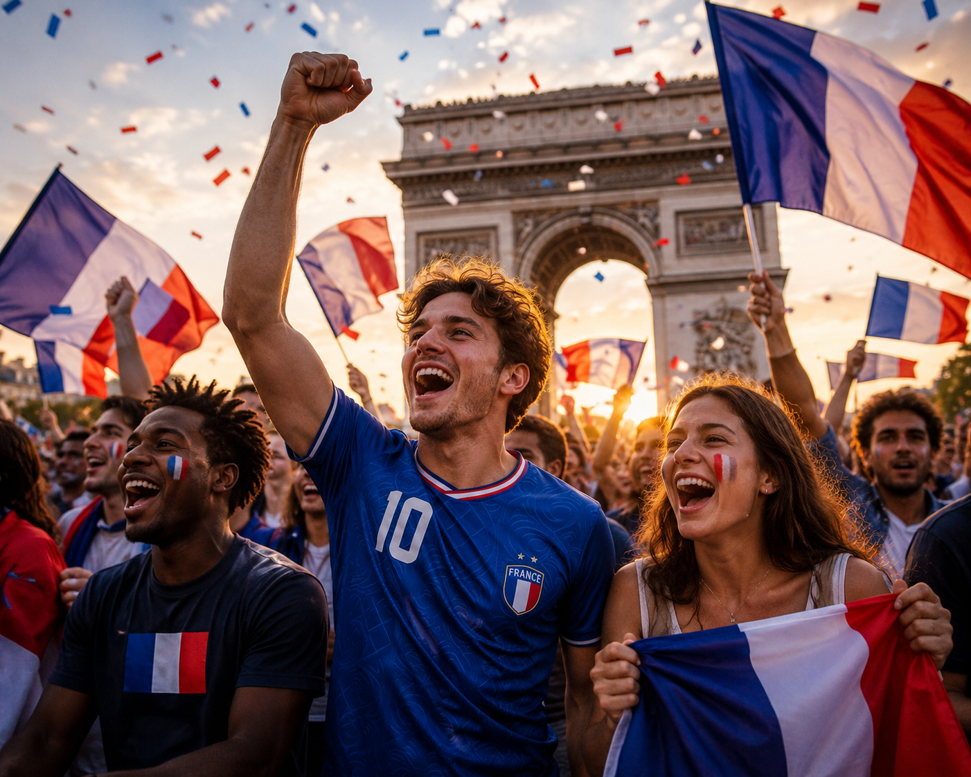 Frankreich Fanartikel WM EM Shirt Schal Flagge Horn Auswahl