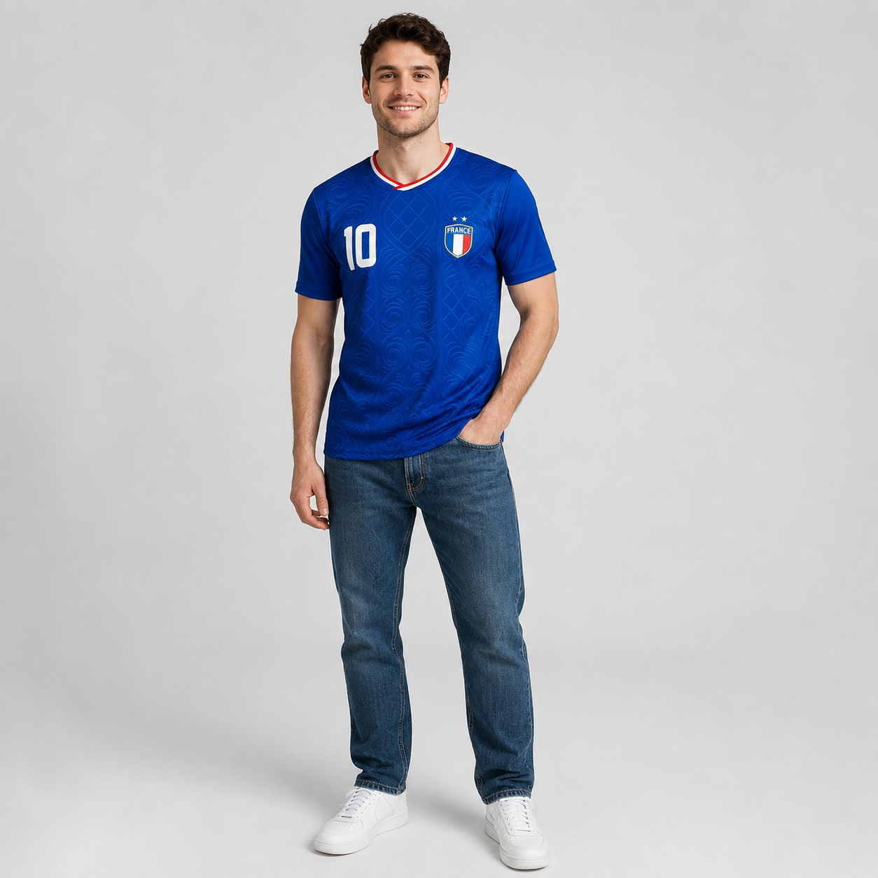 Frankreich Fan T-Shirt WM EM Fußball Shirt Unisex Frankreich Trikot