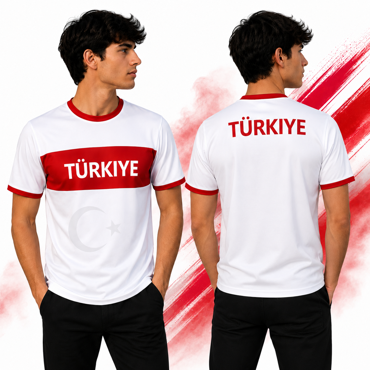 Türkei FanShirt Fußball Trikot T-Shirt WM EM Unisex Herren Damen