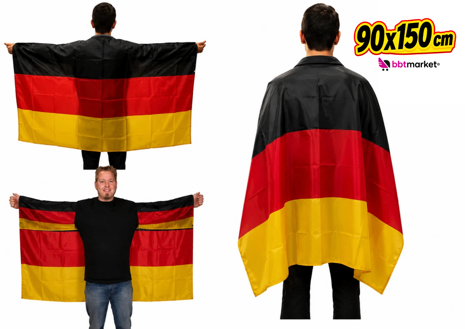 Deutschland Fanartikel WM EM Fahne Flagge Poncho Horn Auswahl