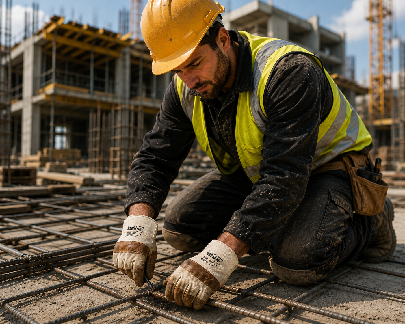 Rigger Arbeitshandschuhe Leder Größe 10 Schutzhandschuhe Bau Garten
