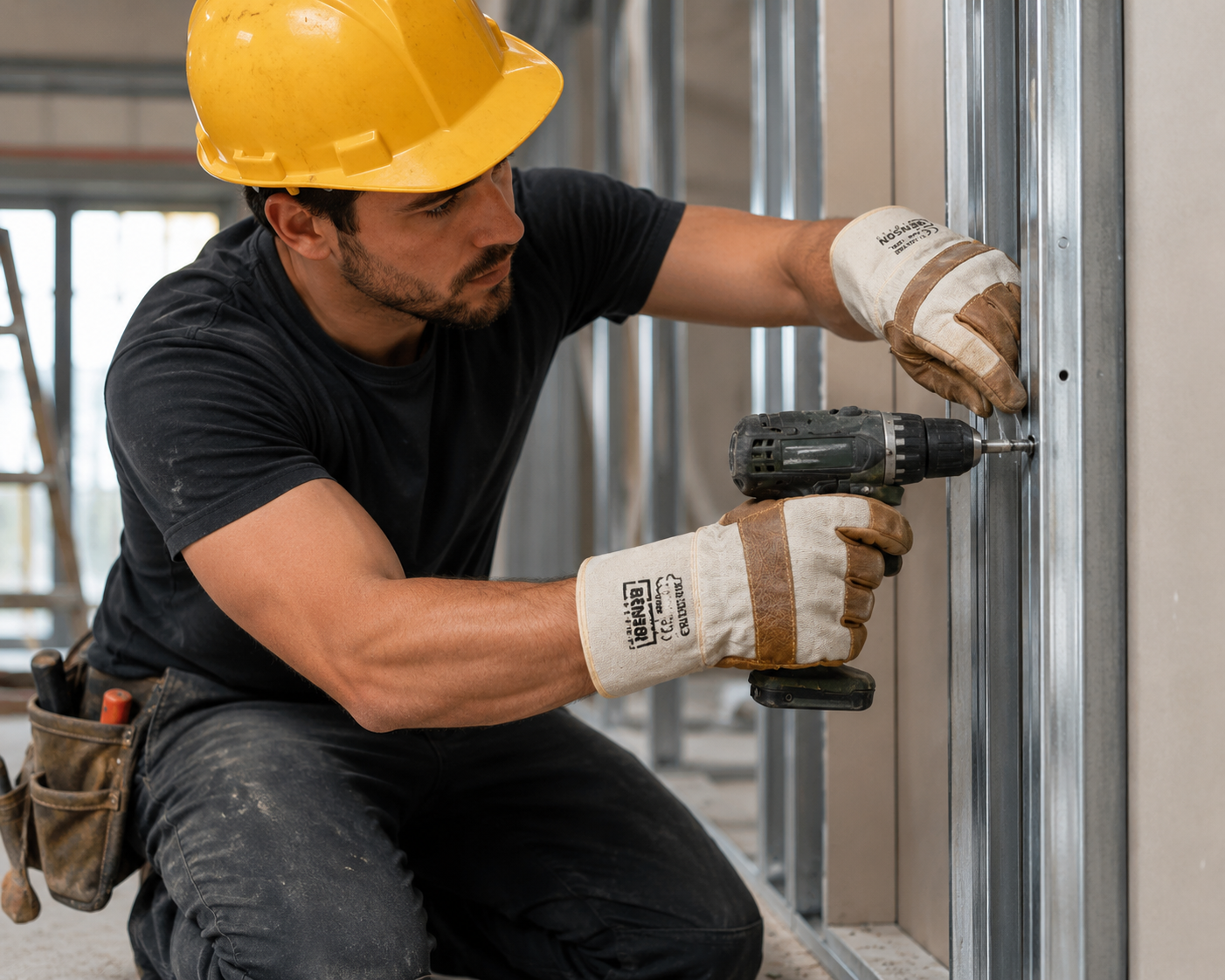Rigger Arbeitshandschuhe Leder Größe 10 Schutzhandschuhe Bau Garten