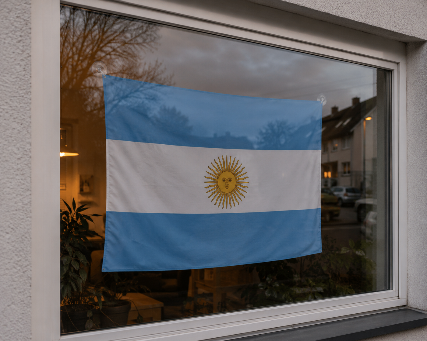 Argentinien Flagge 150x90cm Länderflagge Fahne Polyester Indoor-Bandera argentina 150 x 90 cm, de poliéster, apta para interior y exterior