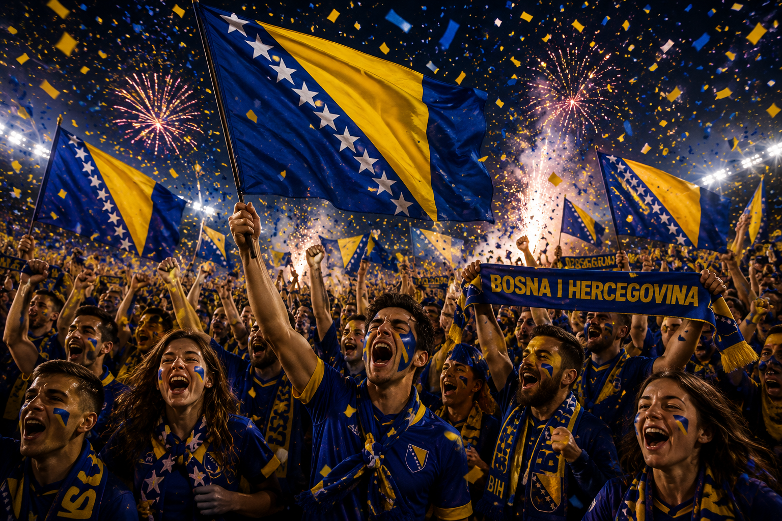 Bosnien Herzegowina Flagge 150x90cm Länderflagge Fahne mit Ösen Outdoor-Bosanskohercegovačka zastava 150 x 90 cm