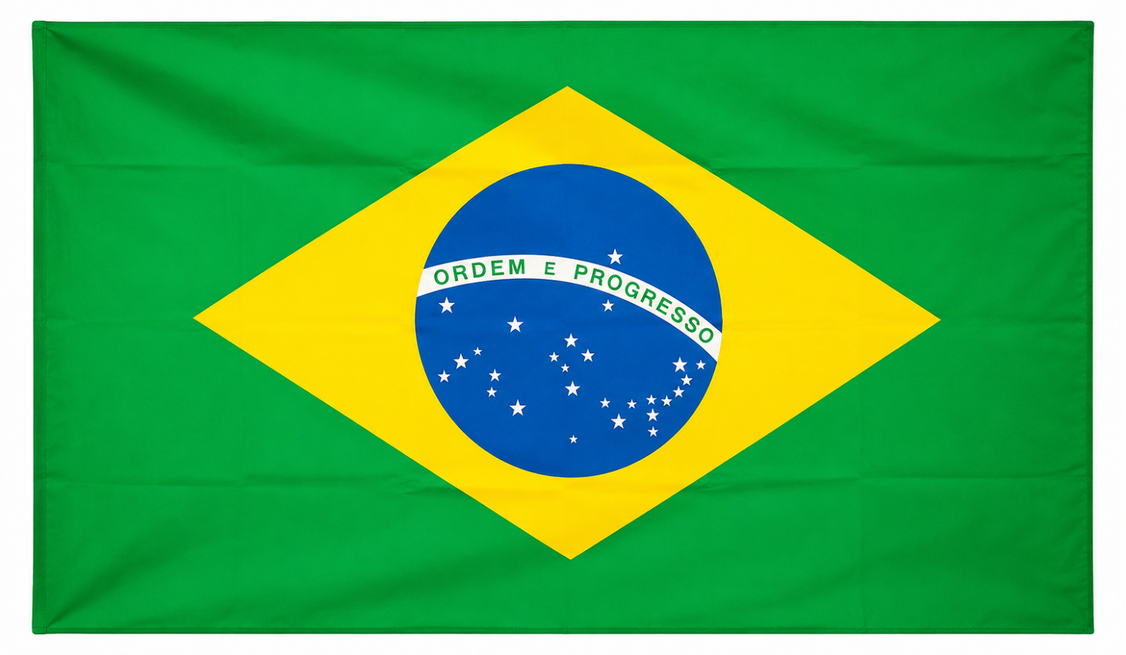 Brasilien Flagge 150x90cm Fahne mit Metallösen Wetterfest UV Beständig-Bandeira do Brasil 150x90 cm