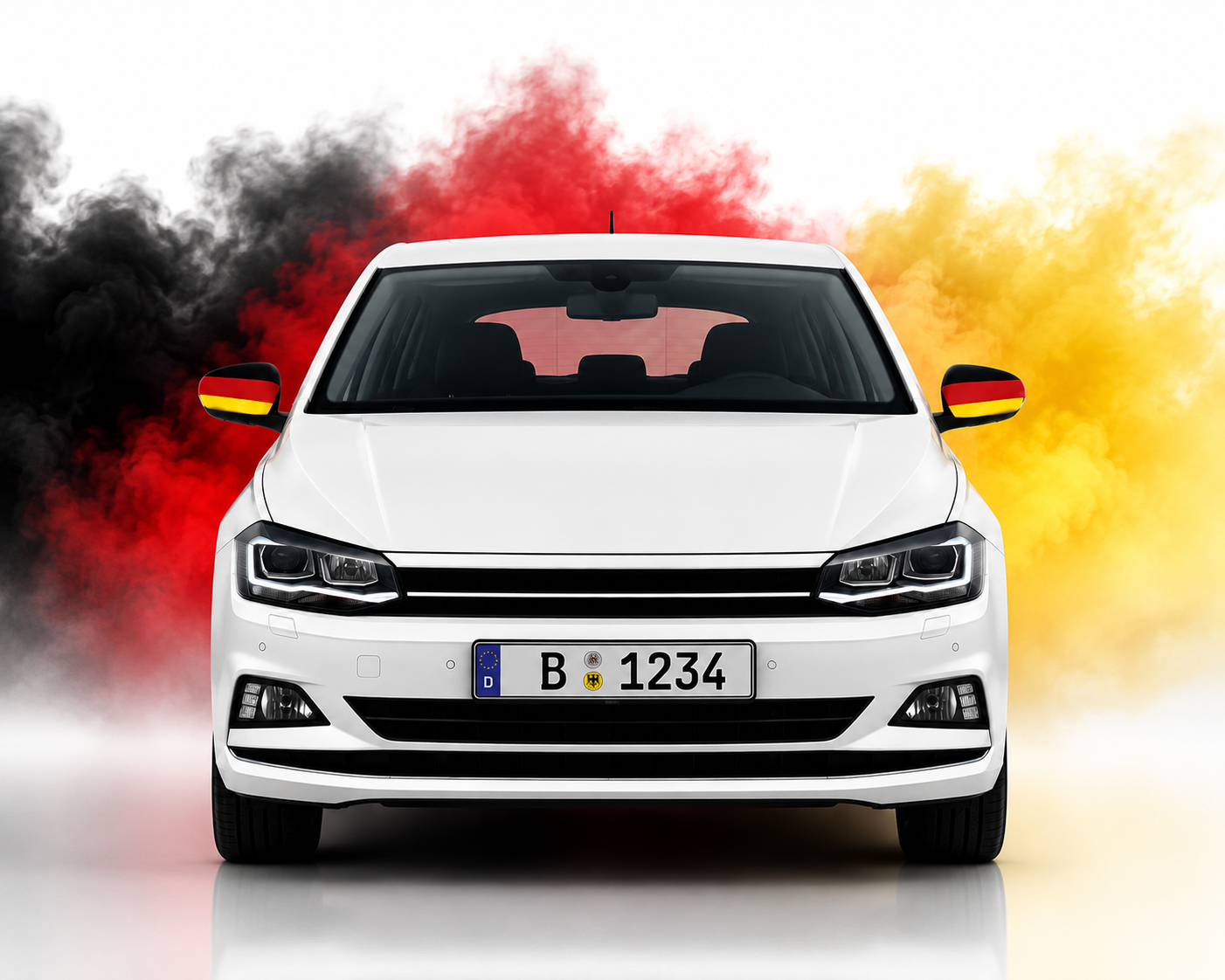Deutschland Spiegelfahne 2er Set Auto Spiegel Flagge WM EM Fanartikel