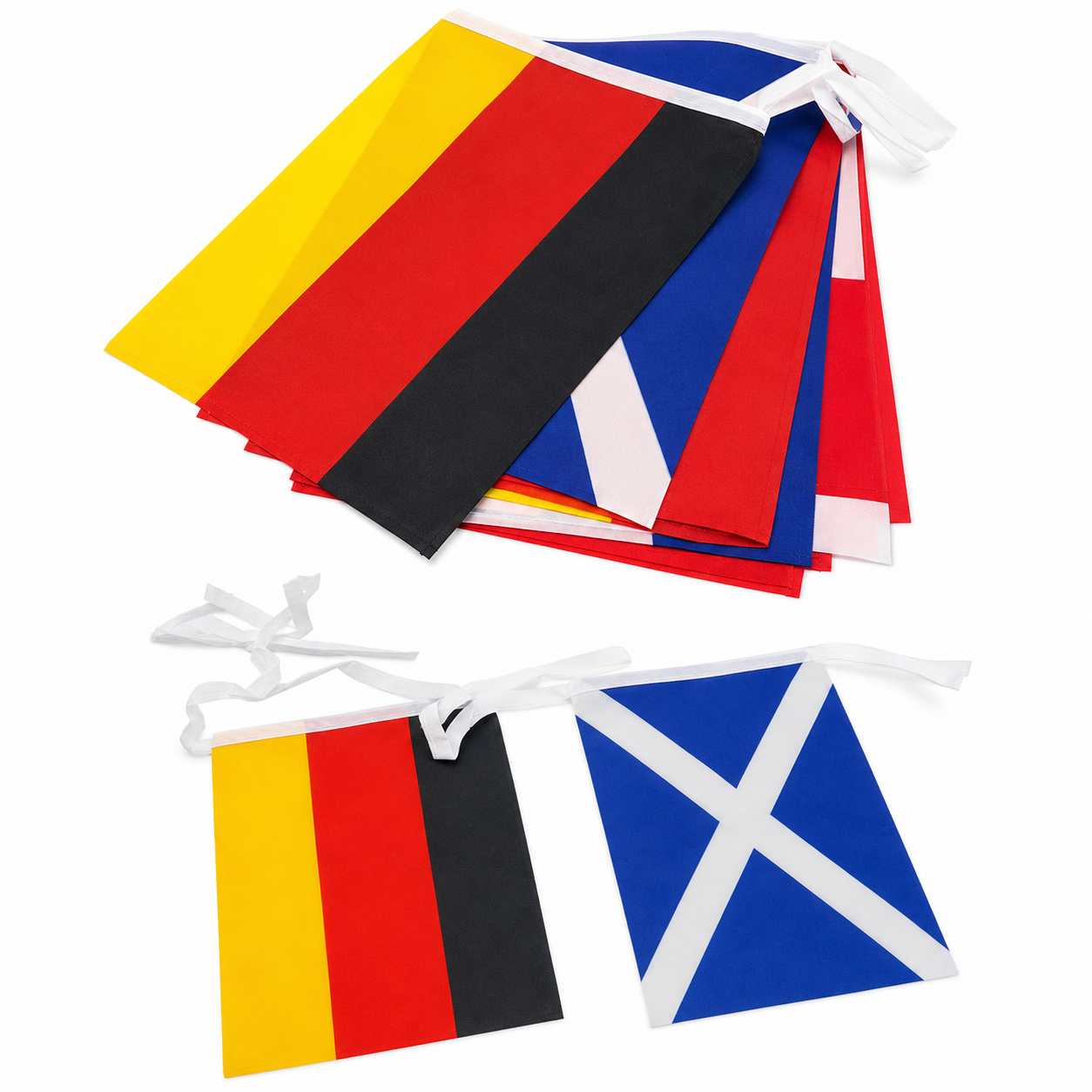 Flaggenkette Europa 24 Länder 7m Girlande Länderflaggen Party Deko EM WM