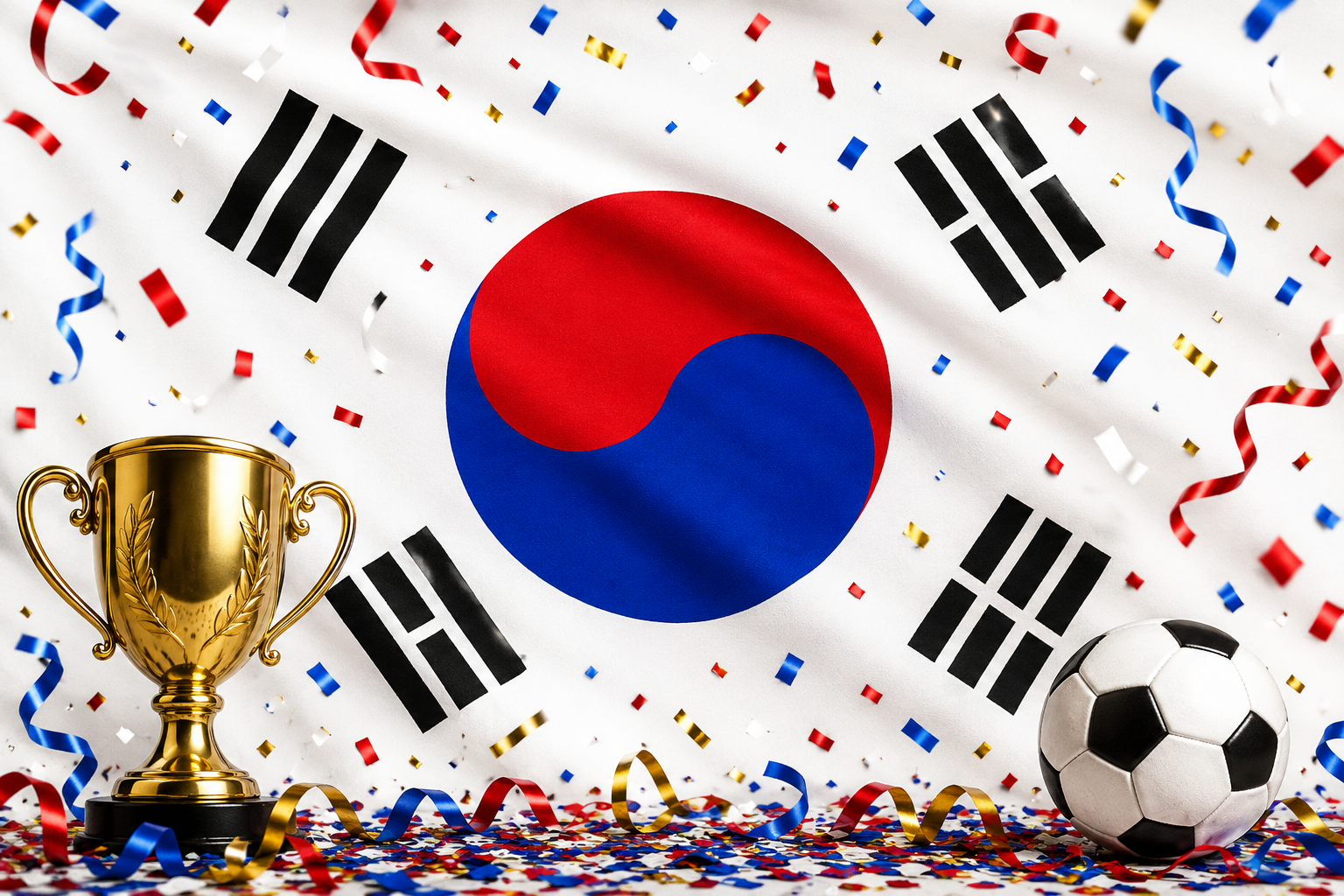 Südkorea Flagge 150x90cm Länderflagge Fahne Polyester Indoor -태극기 150 x 90 cm