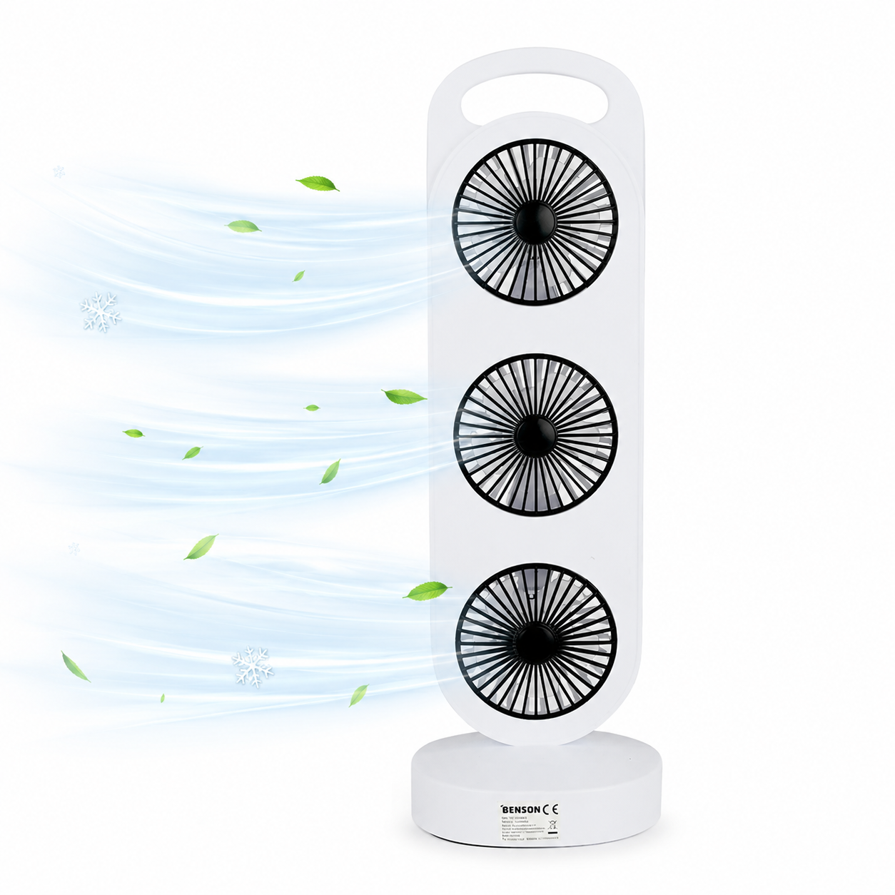 USB Standventilator Wiederaufladbar Tischventilator Akku Ventilator 3 Stufen