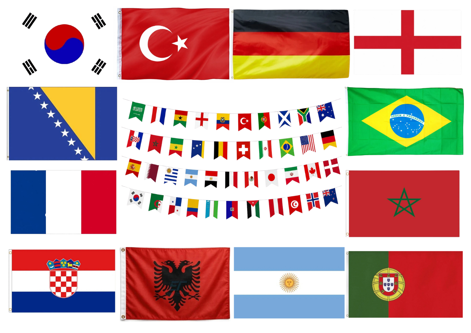 Flagge Fahne Fanflagge Länderflaggen Nationalflaggen Deutschland Türkei Auswahl