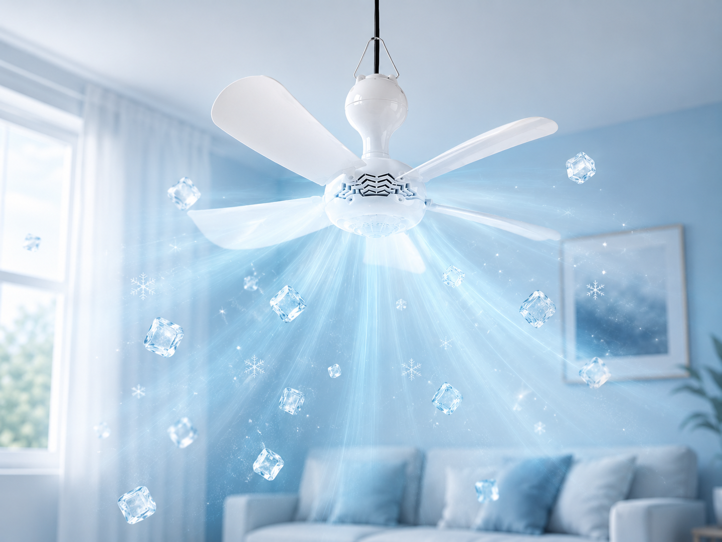 Sichler Deckenventilator Camping Ventilator 41cm Leise 230V zum Hängen