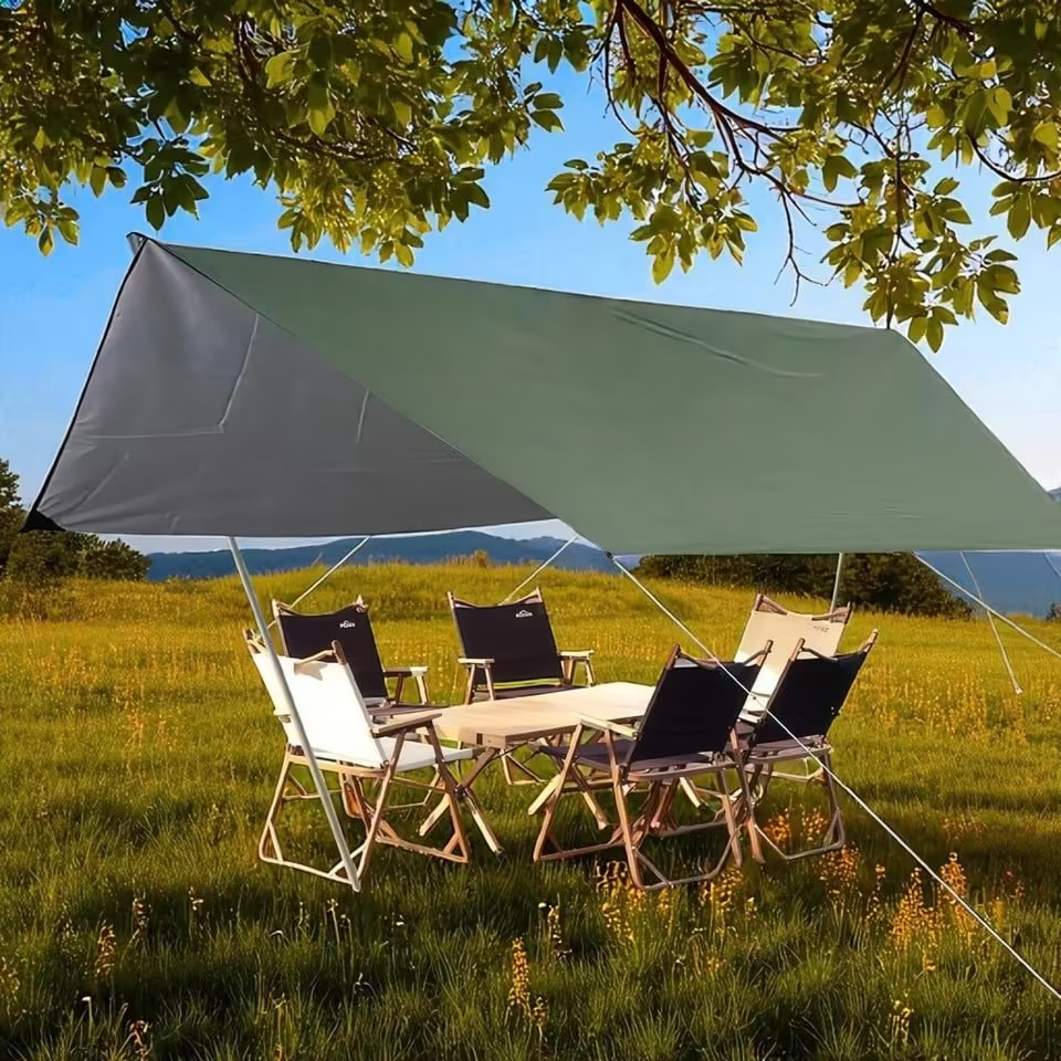 Camping Tarp 3x3m Wasserdicht Zeltplane Sonnensegel Anti UV Outdoor