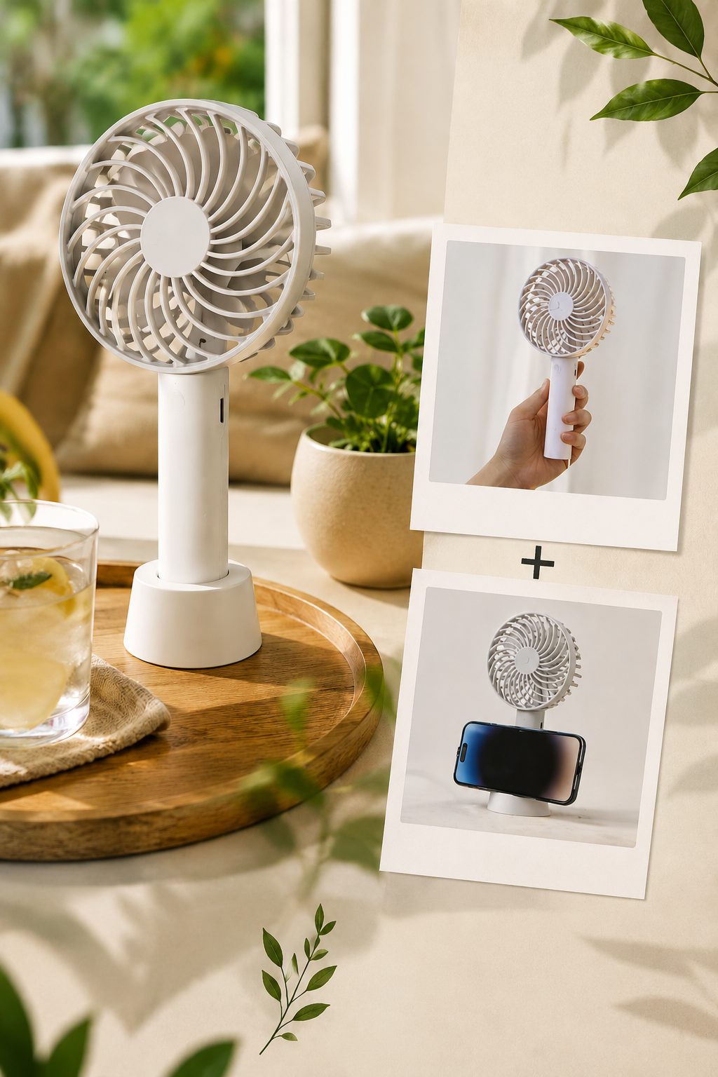 Mini Handventilator Tragbarer USB Ventilator Wiederaufladbar Handlüfter