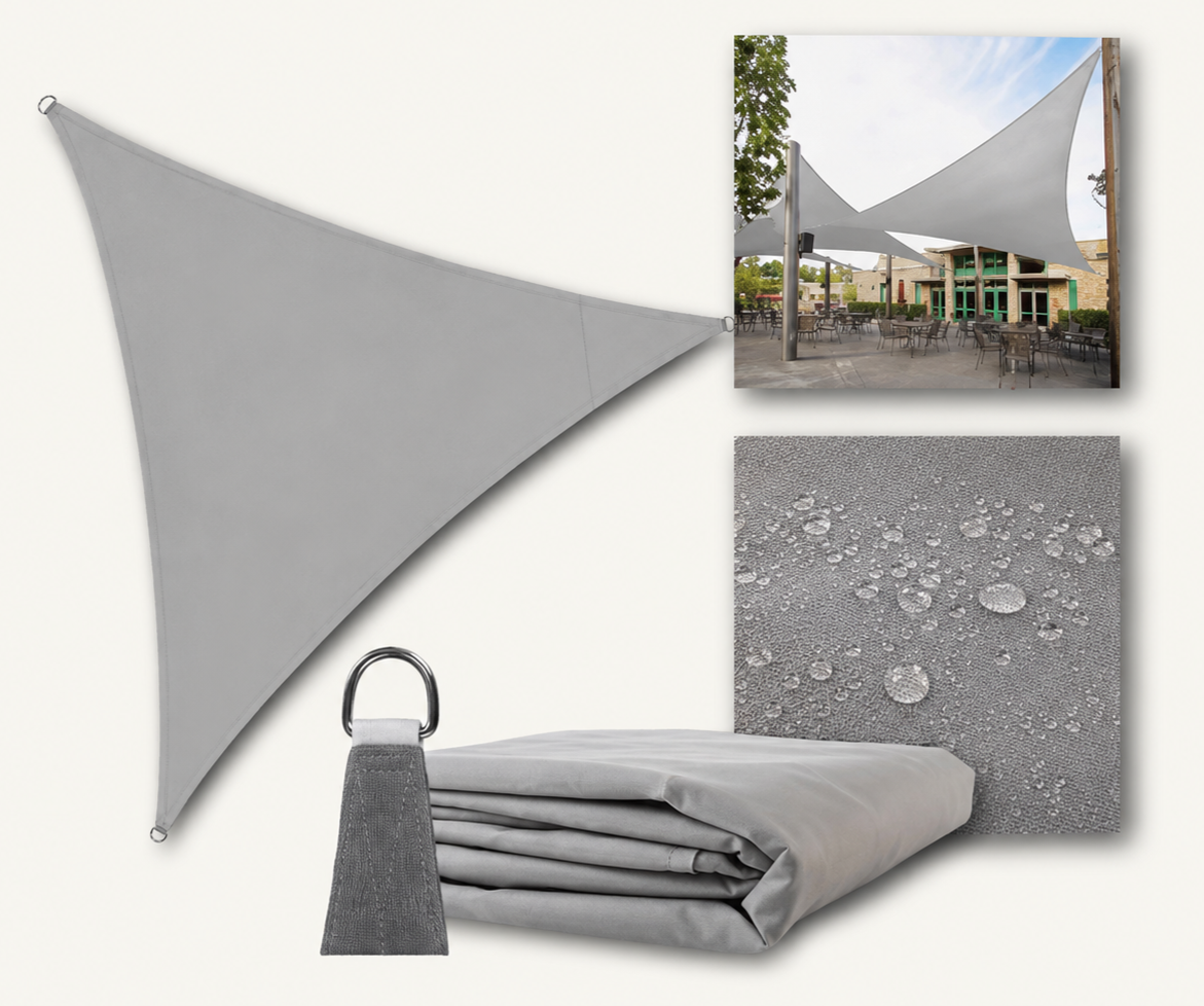 Sonnensegel 3x3x3m Dreieckig Sonnenschutz UV Schutz Garten Terrasse Gr
