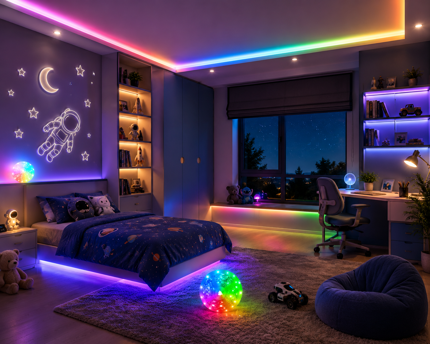 RGB LED Strip 15 m LED Lichtband APP Fernbedienung Musikmodus Timer 450 LEDs