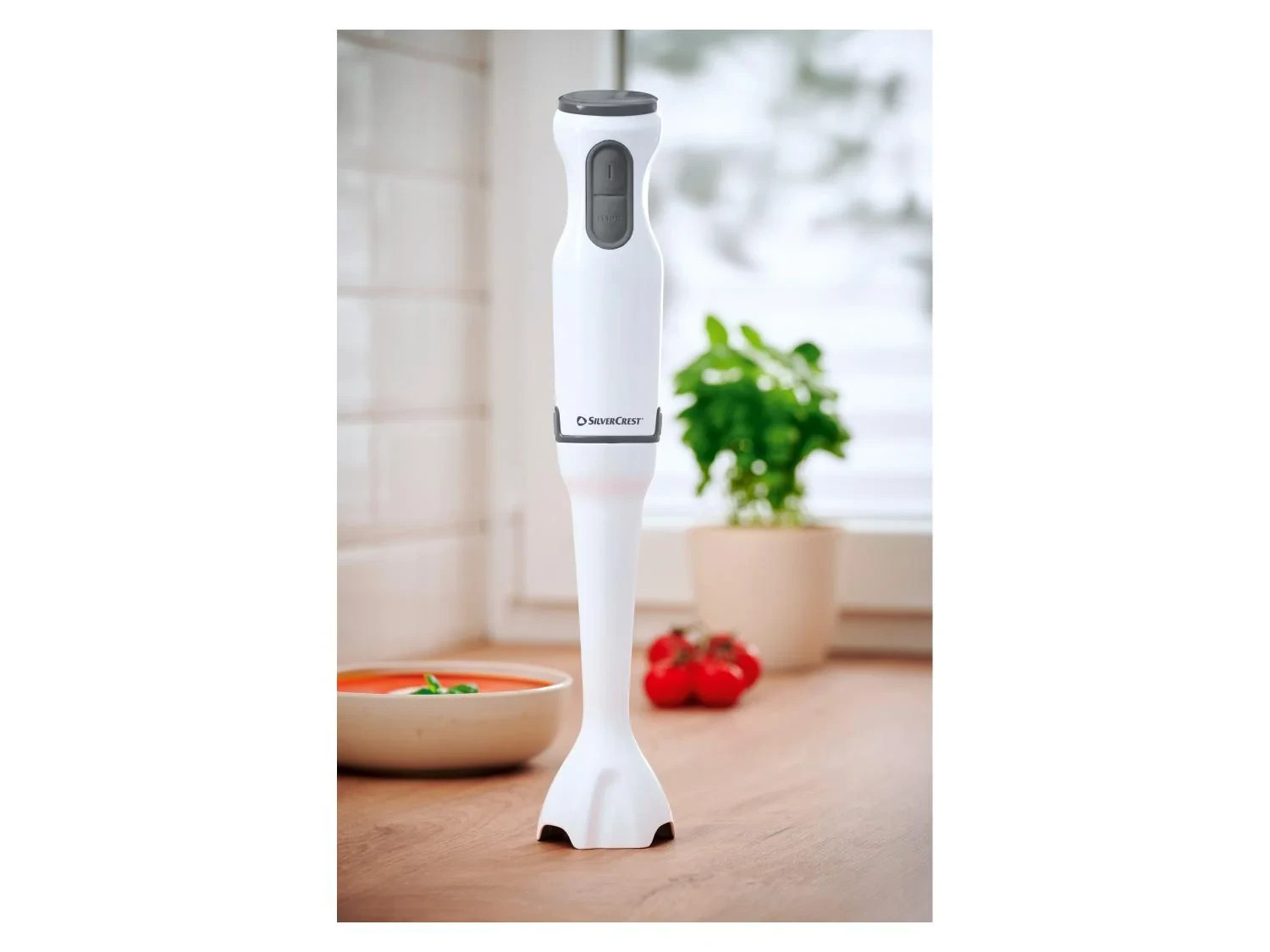 SILVERCREST Stabmixer SSM 350 D1 350W Pürierstab Edelstahl Weiß Turbo
