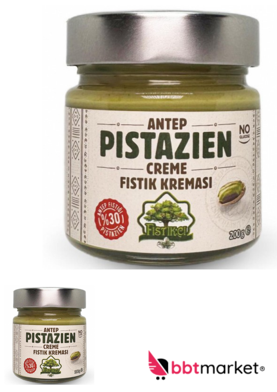 200g Gourmet FISTIKCI Pistaziencreme z. B. für Dubai Schokolade 30% Pistazien