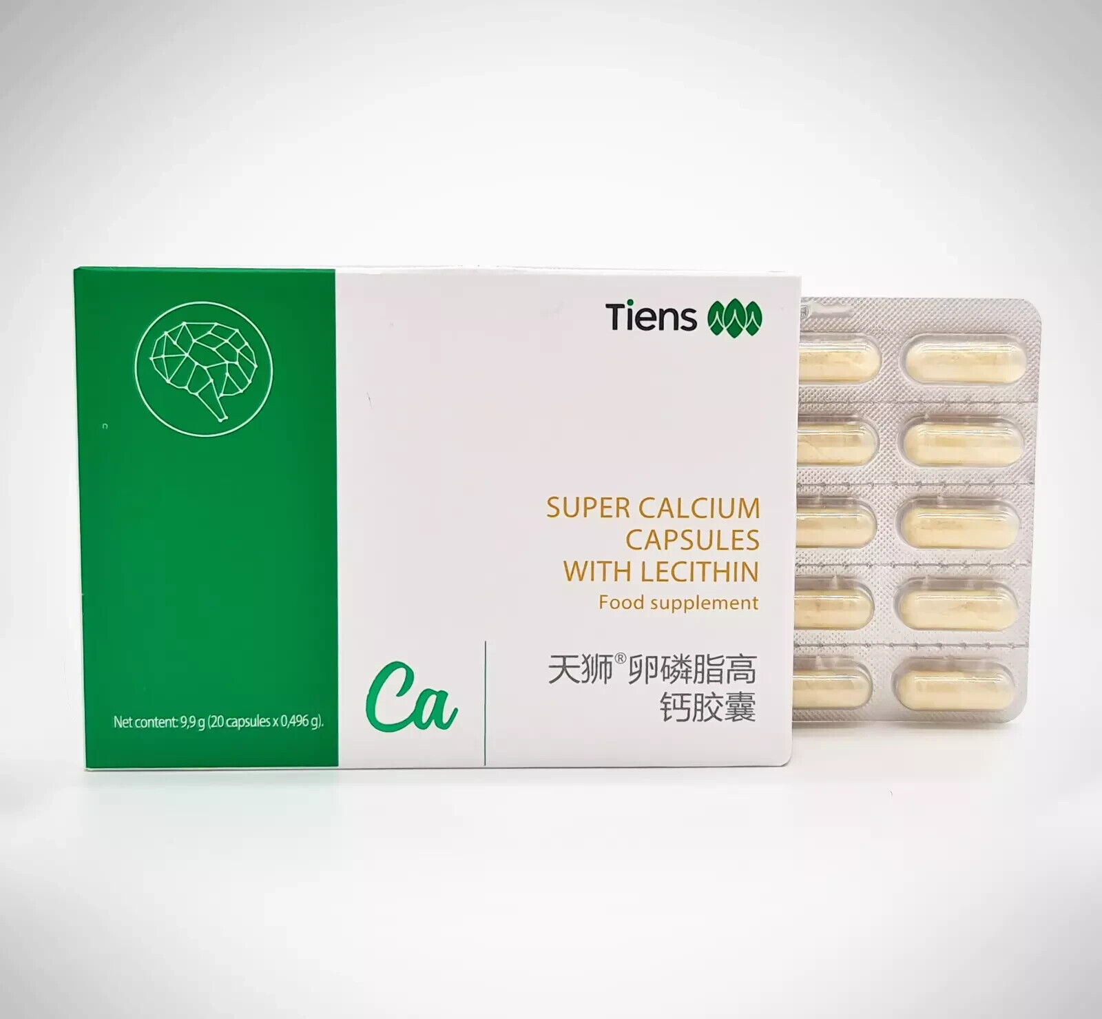 TIENS CALCIUM KAPSELN MIT LECITHIN Vitamin C, Vitamin E, Thiamin, Vitamin B12