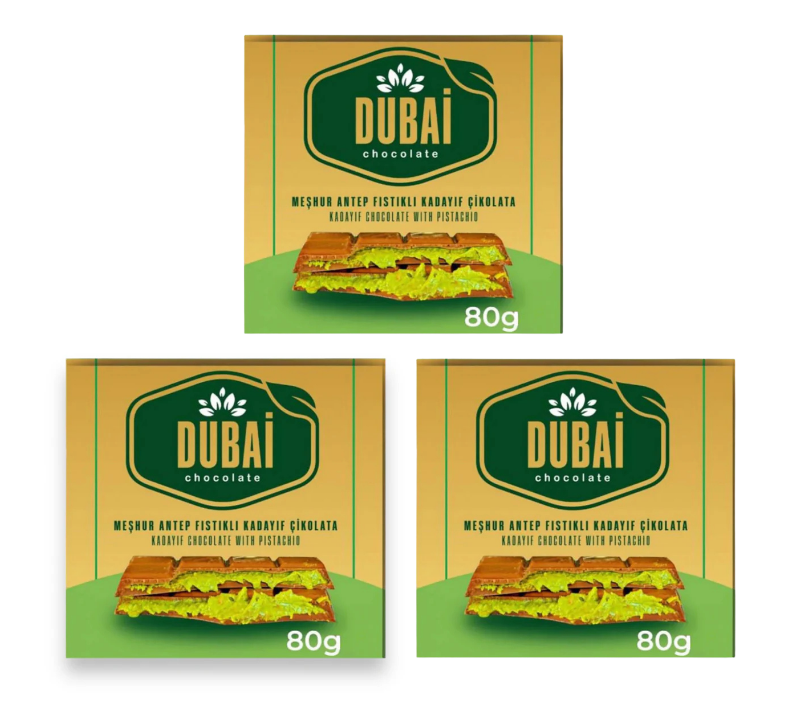 Dubai Schokolade 80g | Artu Pistaziencreme Knafeh-Füllung Pistachio Cream