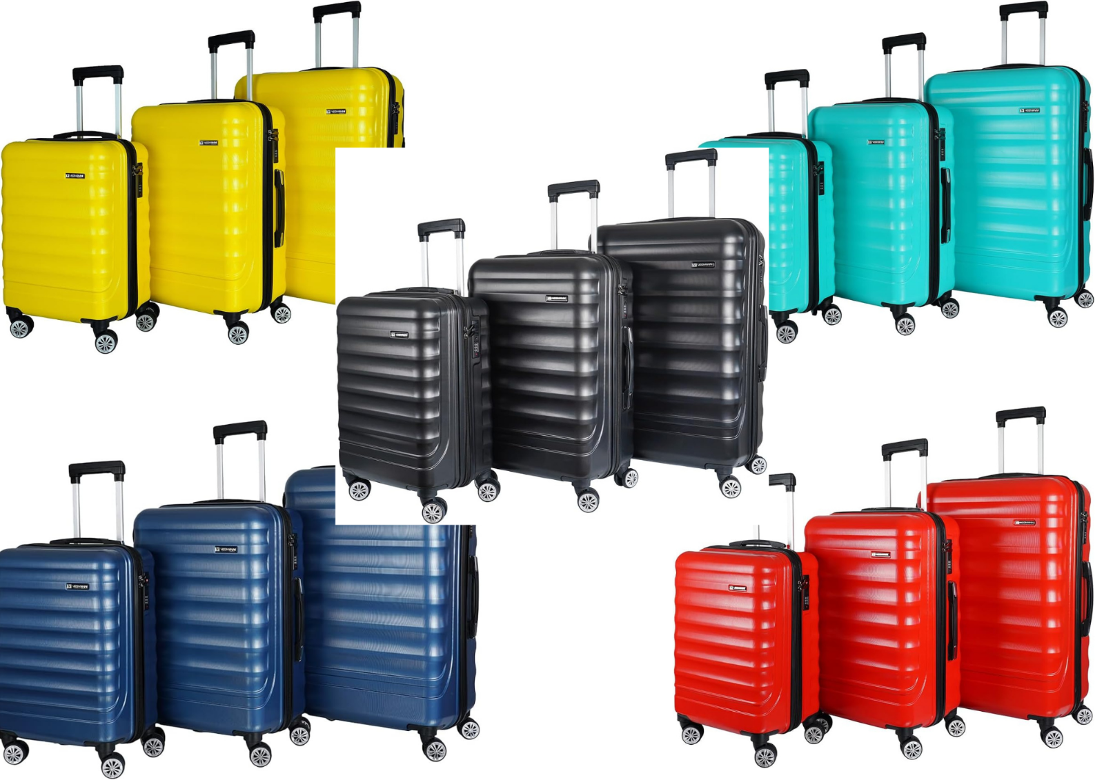 Kofferset 3 teilig Hartschalen Koffer Trolley Reisekoffer 3er Set 4Rollen M-L-XL