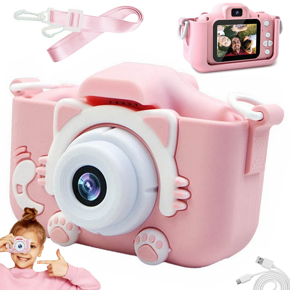Kinderkamera Digital Katze – HD Kamera mit Spielen 2 Zoll 3 Farben