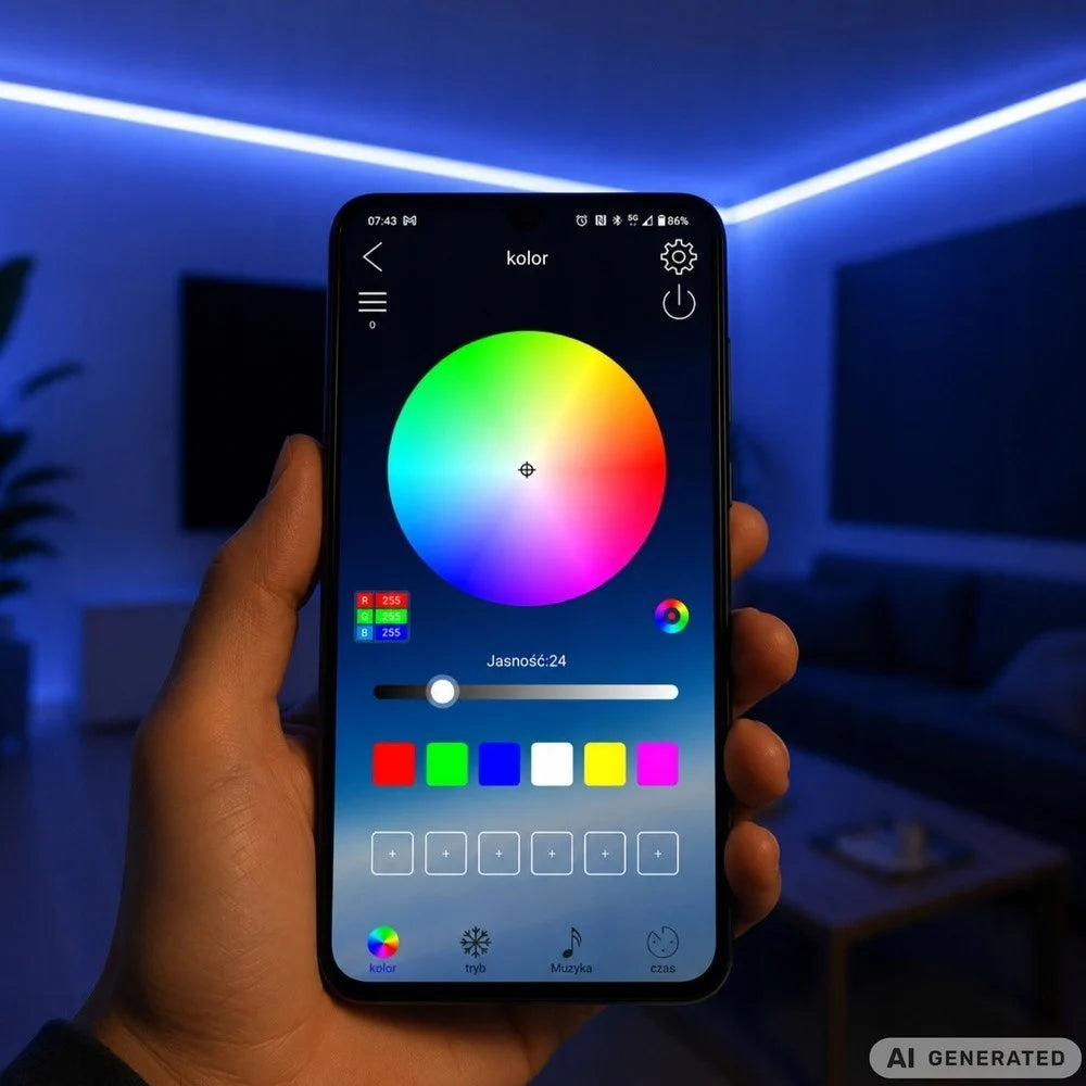 5m RGBIC 360° Neon LED Strip Bluetooth App Fernbedienung Musikmodus USB Lichtban