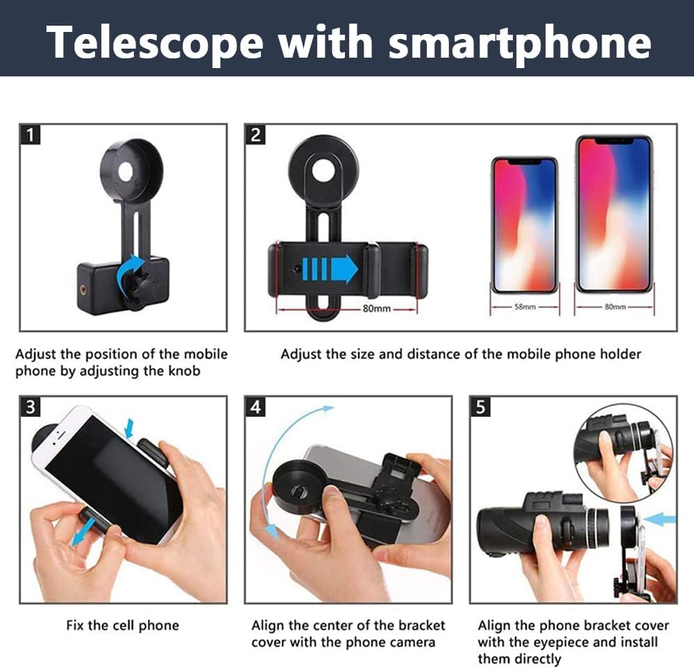 Monokular Starscope Teleskop 12X50 HD Monokular Nachtsicht Mit Handy Stativ